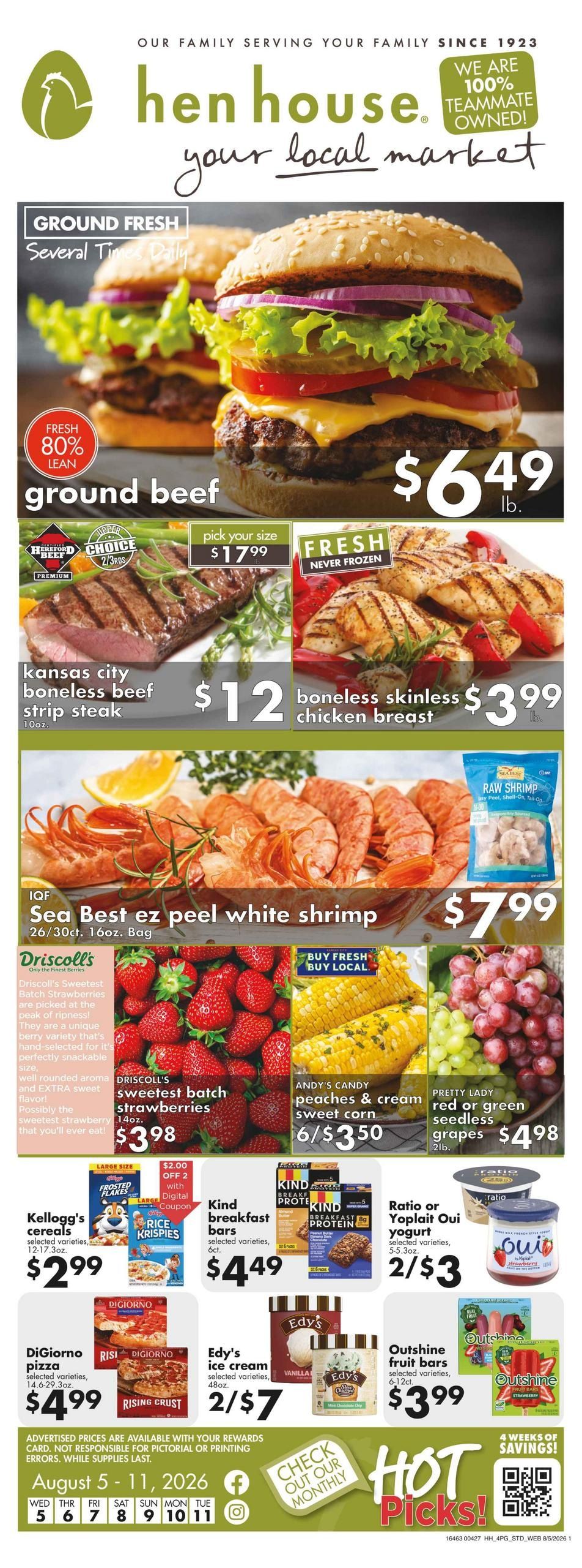 Hen House Weekly Ad August 5 - 11, 2026