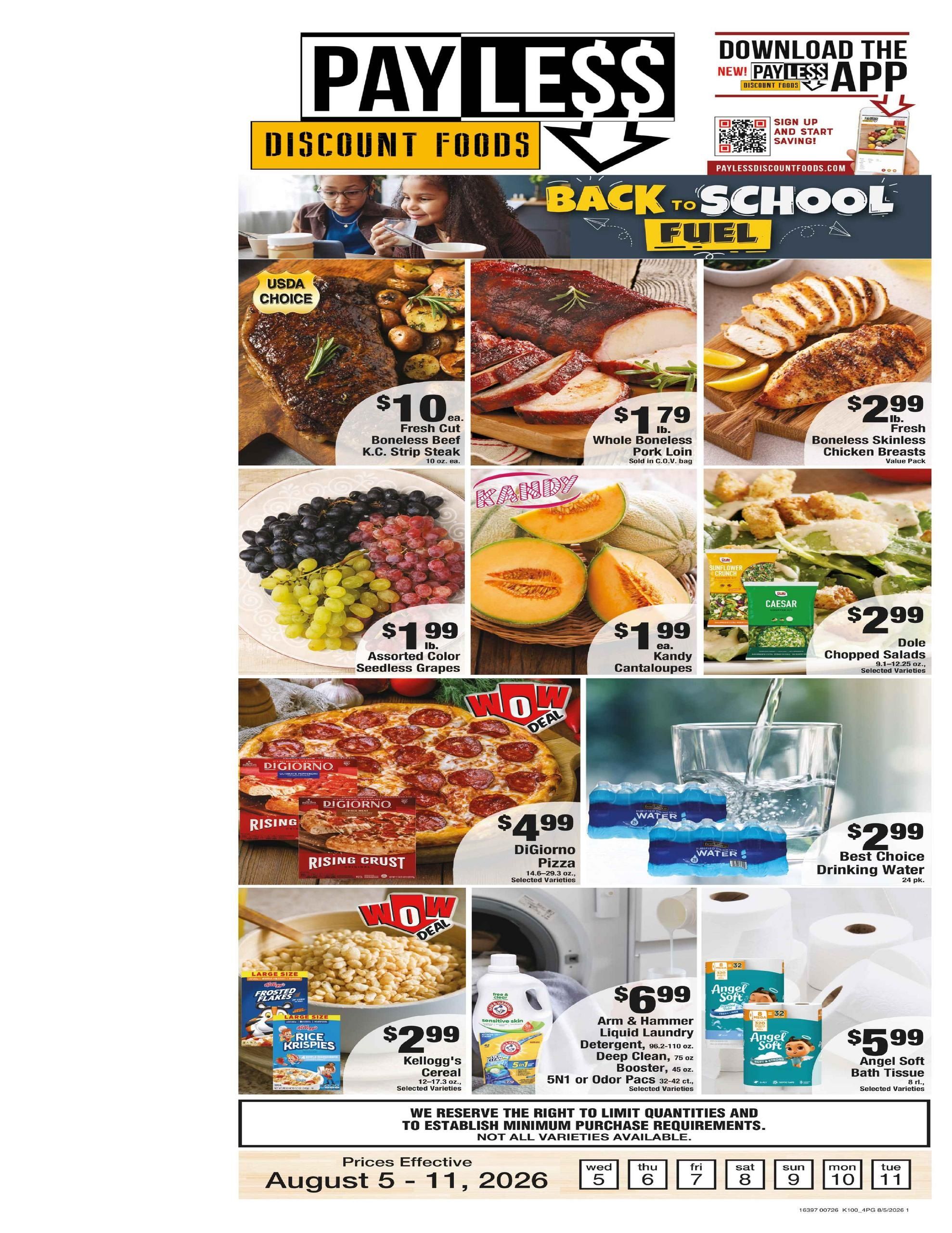 Payless Discount Foods (Olathe–Overland Park Area, KS) Weekly Ad August 5 - 11, 2026