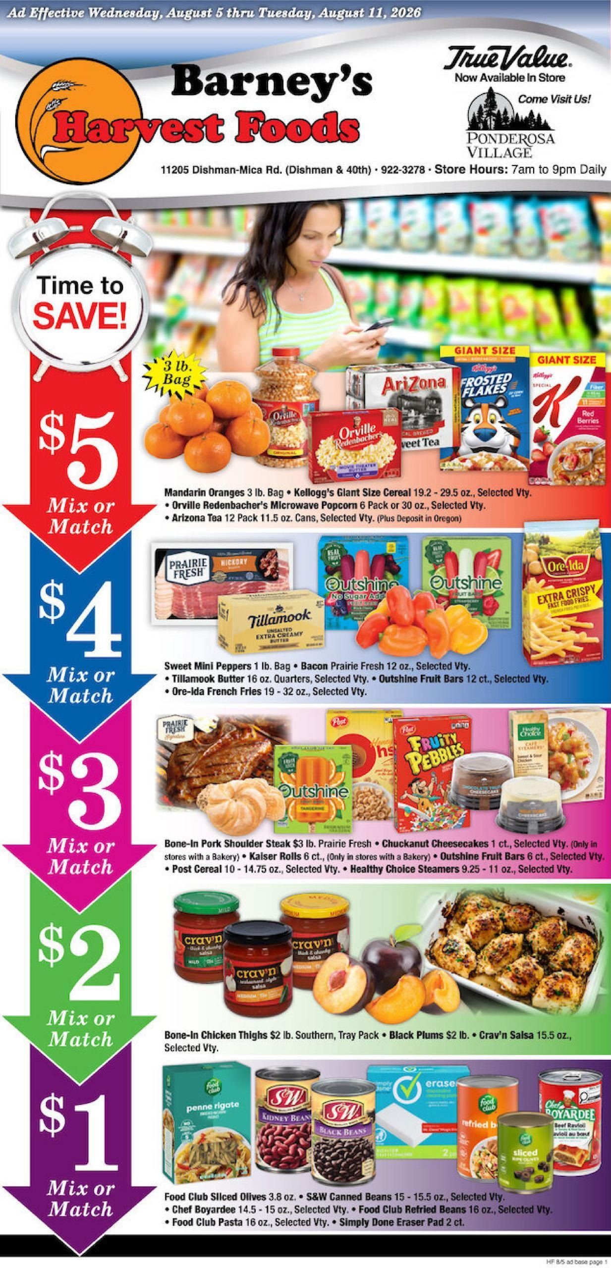 Harvest Foods (Spokane–Mica Area, WA) Weekly Ad August 5 - 11, 2026