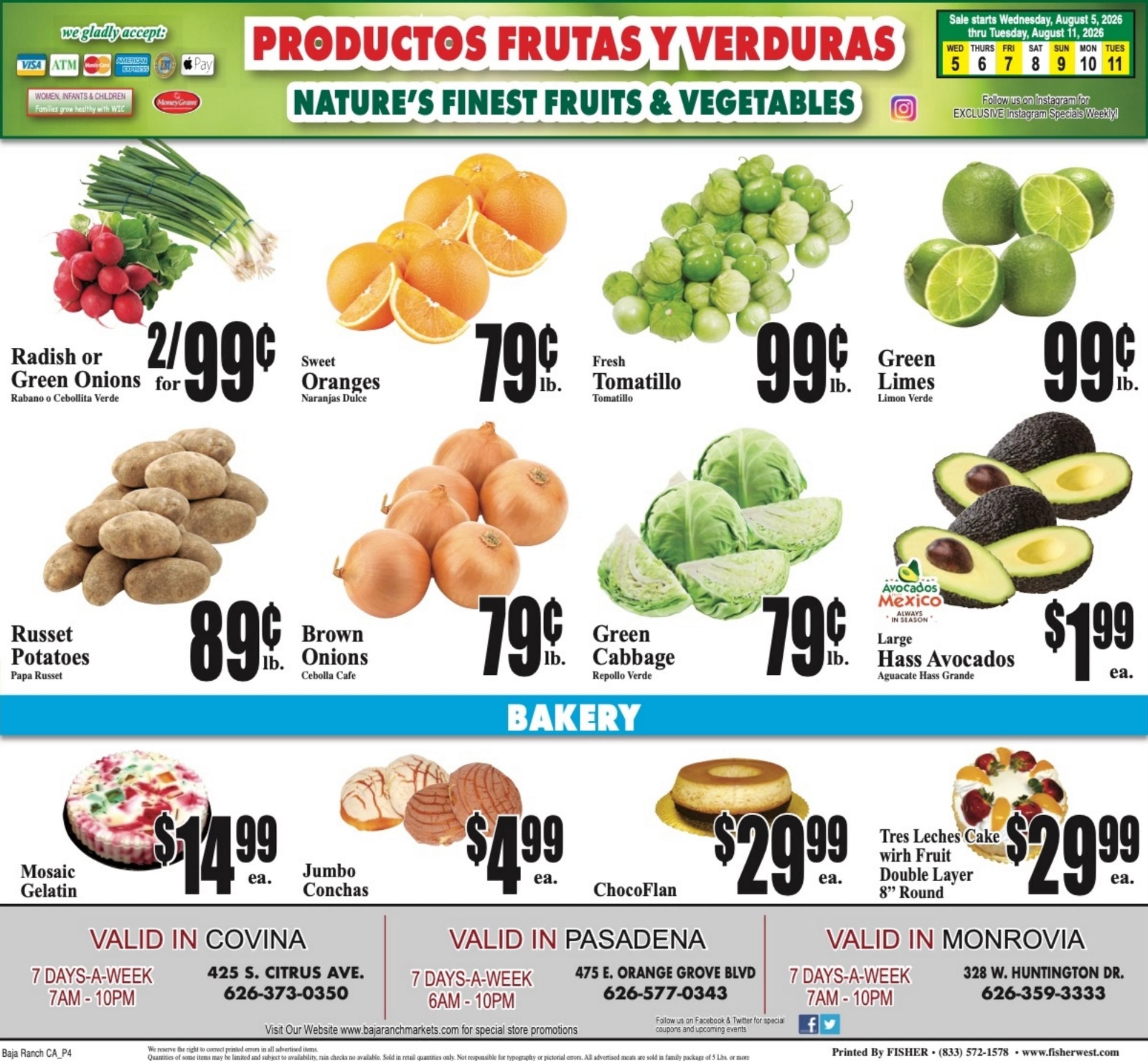 Baja Ranch Supermarket Weekly Ad August 5 - 11, 2026