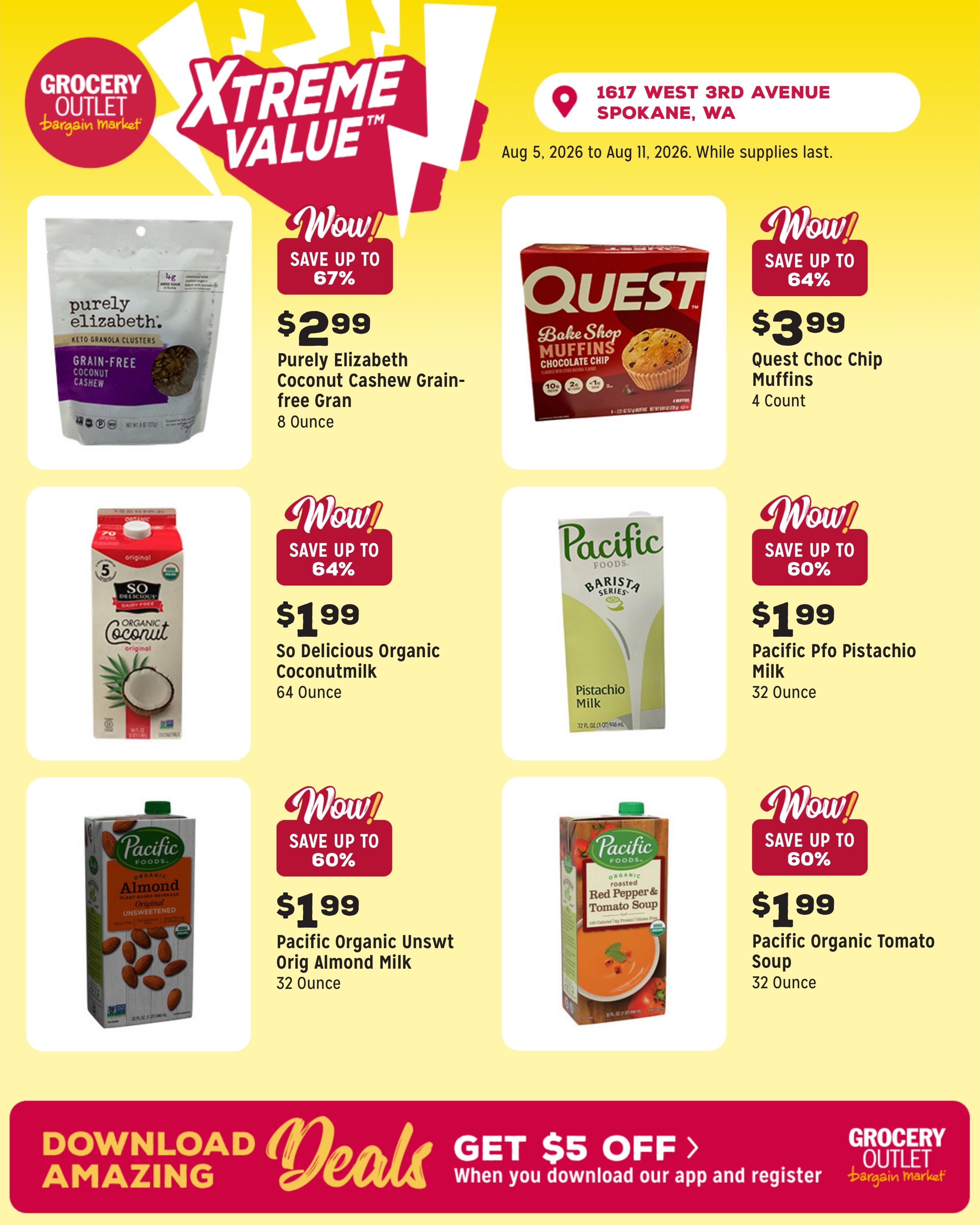 Grocery Outlet (Spokane–Airway Heights Area, WA) Weekly Ad August 5 - 11, 2026