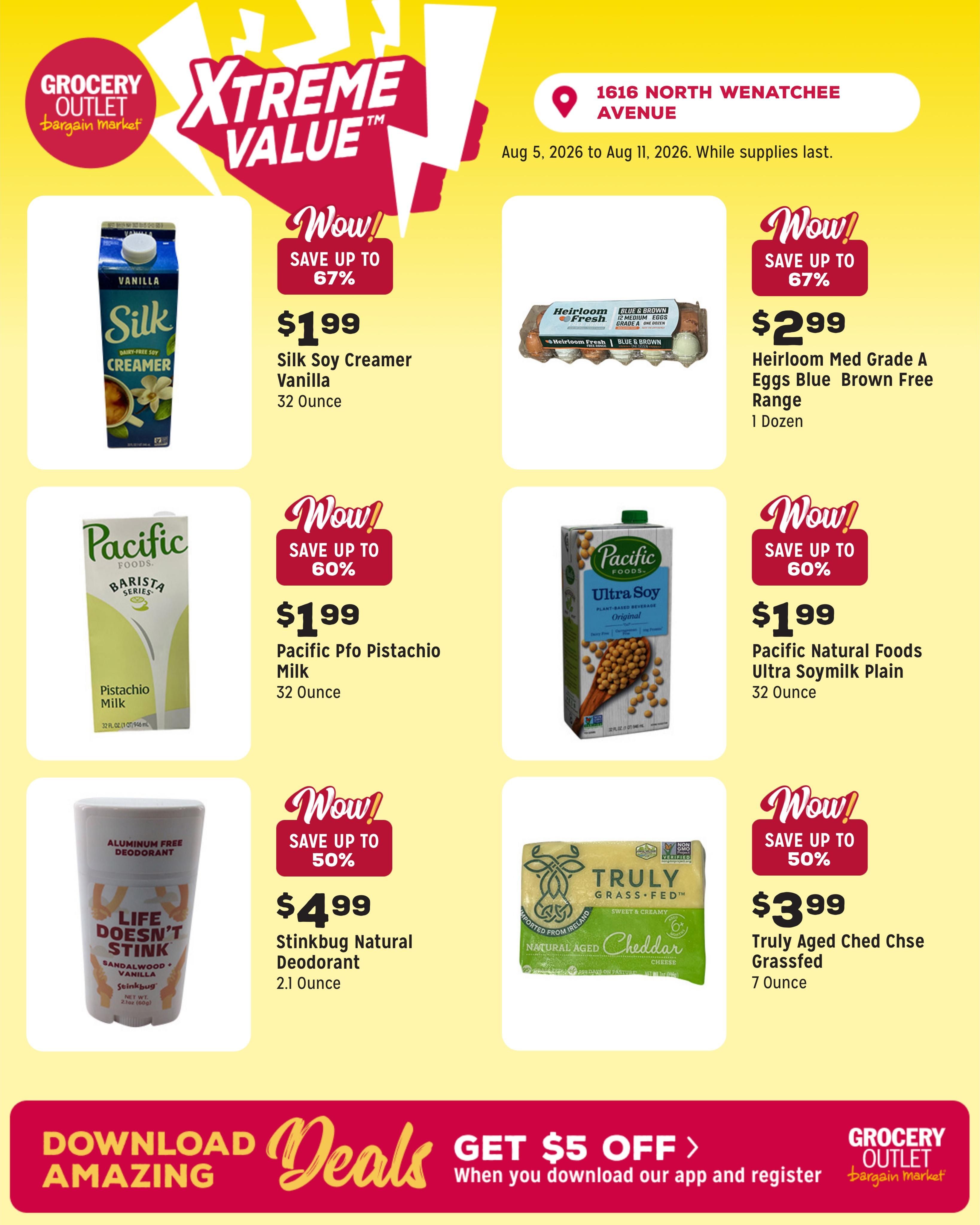 Grocery Outlet (Wenatchee Area, WA) Weekly Ad August 5 - 11, 2026