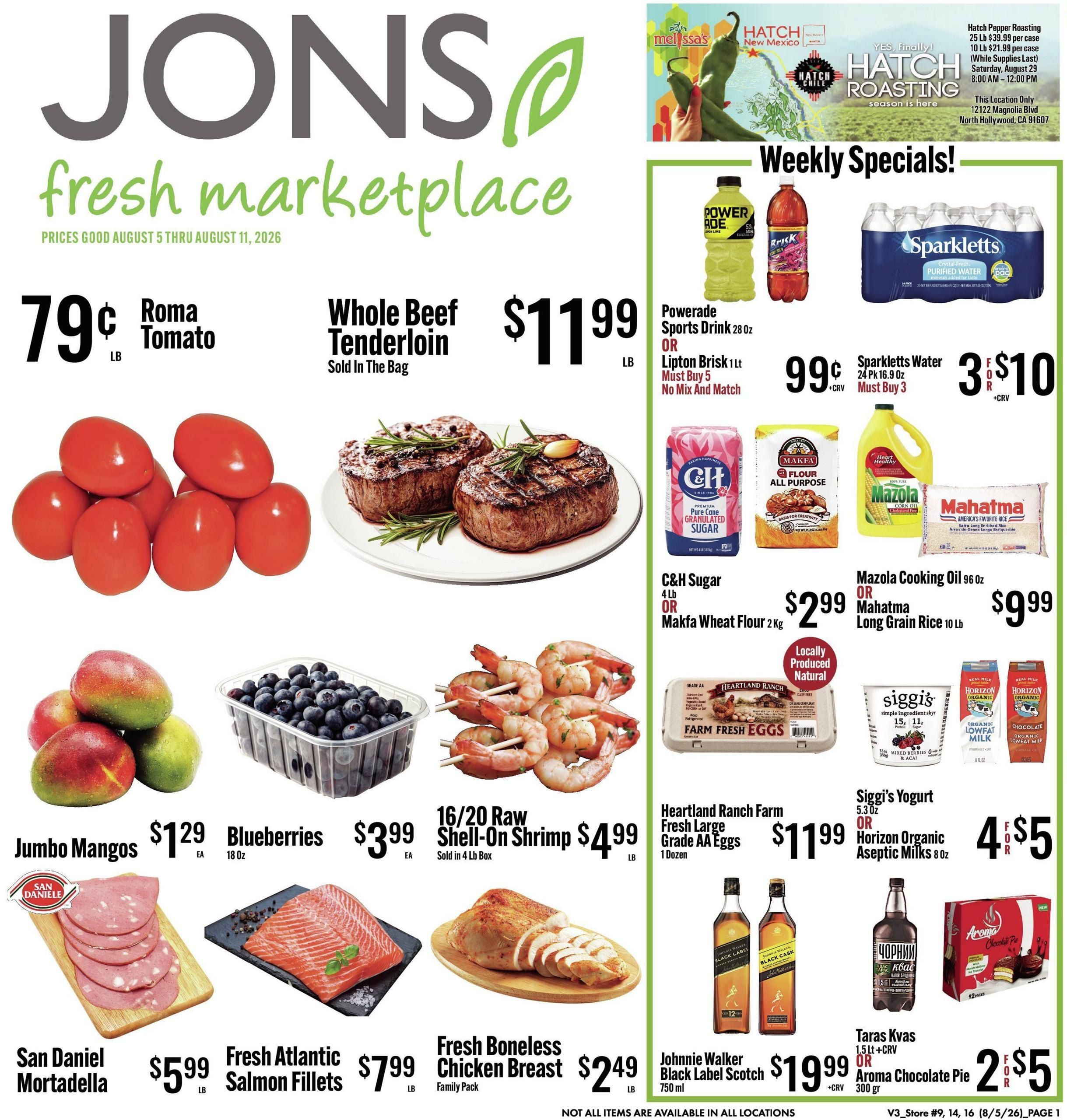 Jons International Marketplace (Alhambra–Pasadena Area, CA) Weekly Ad August 5 - 11, 2026