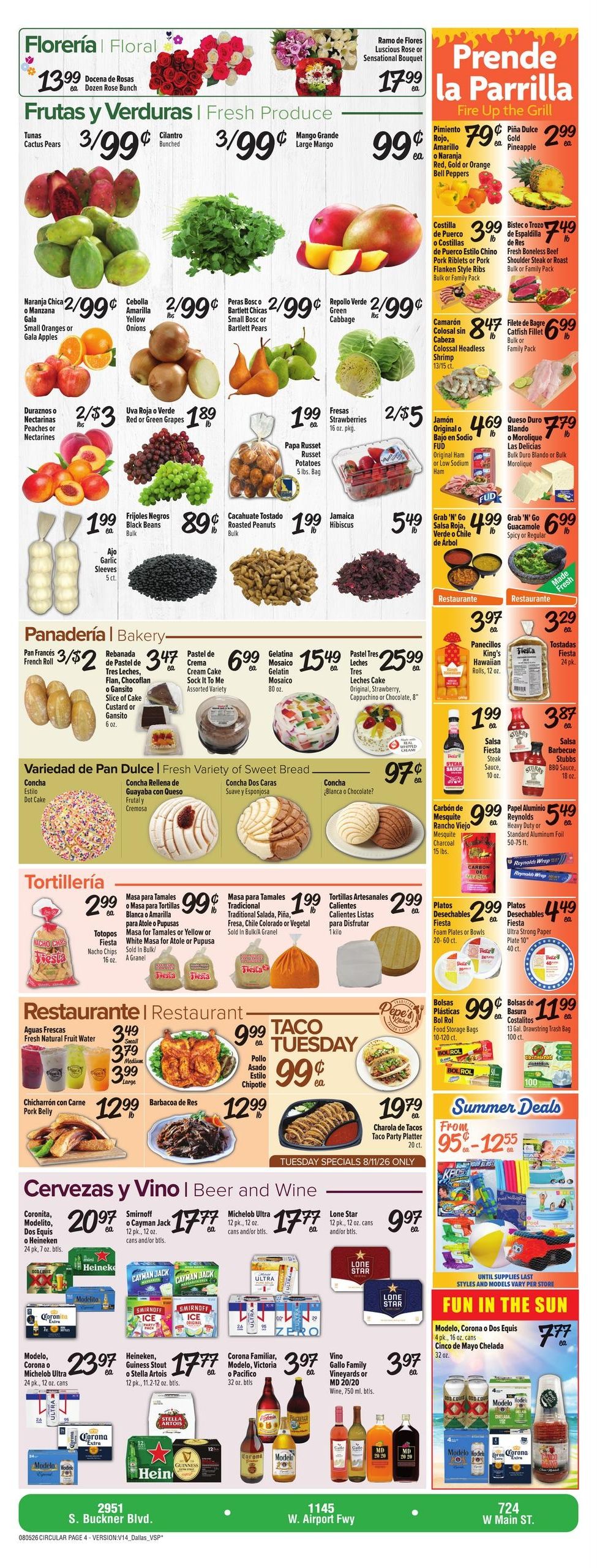 Fiesta Mart (Denton–Coppell Area, TX) Weekly Ad August 5 - 11, 2026