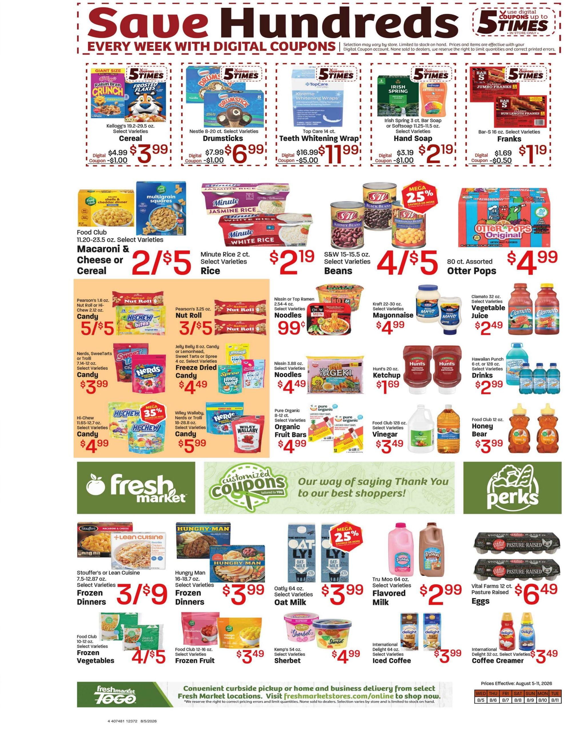 Fresh Market (Salt Lake City–West Valley City Area, UT) Weekly Ad August 5 - 11, 2026