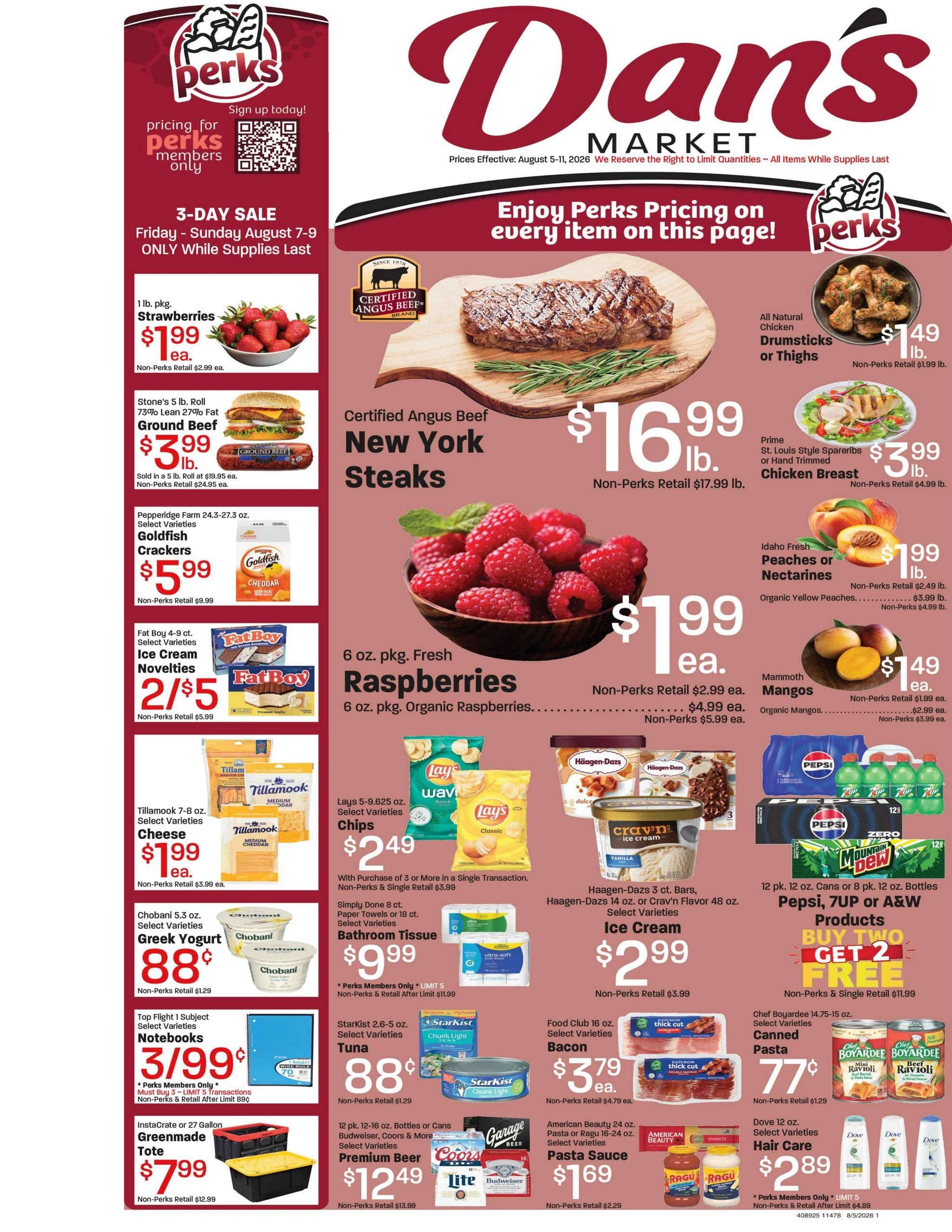 Dan's Fresh Market (Salt Lake City–Centerville Area, UT) Weekly Ad August 5 - 11, 2026