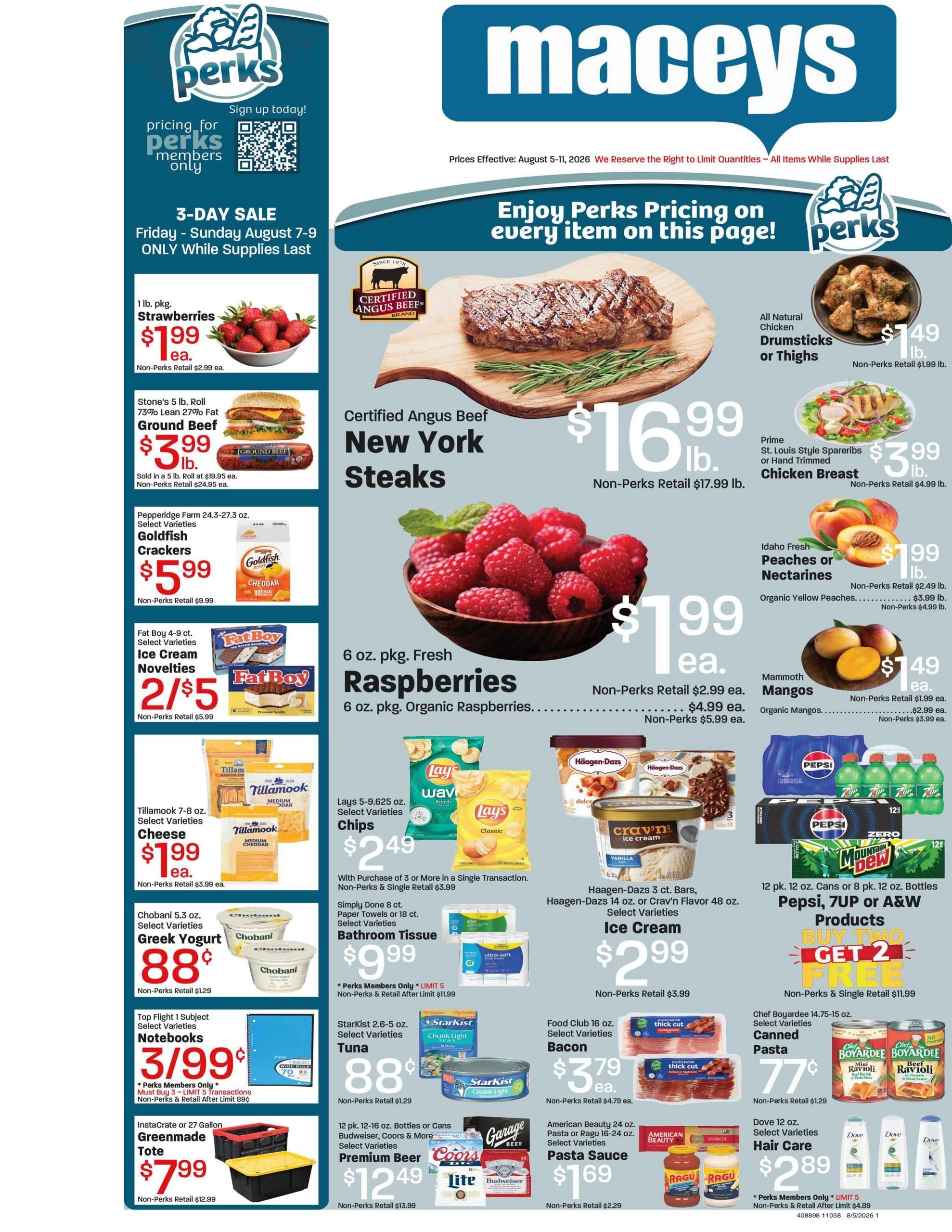Maceys (Salt Lake City–Centerville Area, UT) Weekly Ad August 5 - 11, 2026