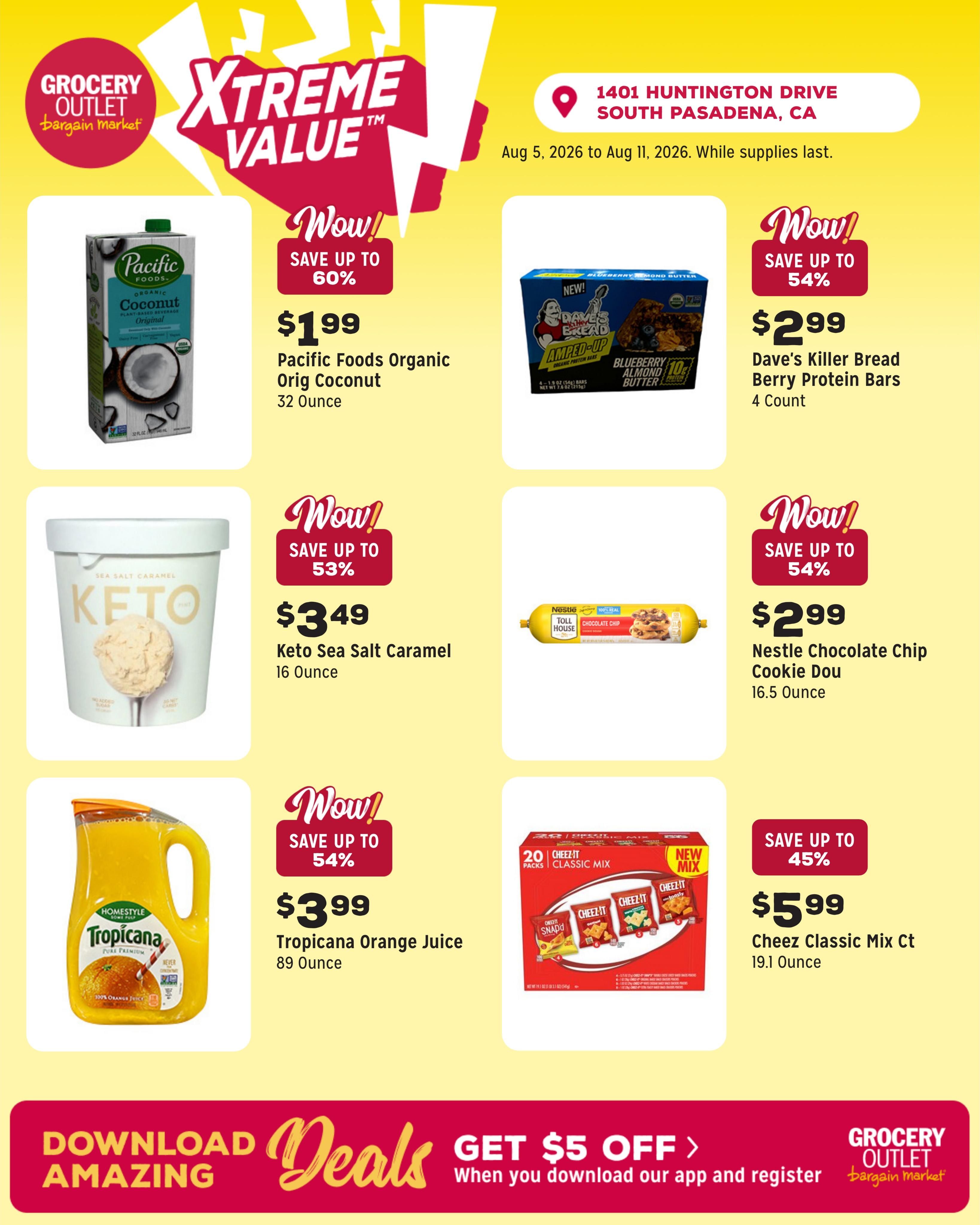 Grocery Outlet (Alhambra–Pasadena Area, CA) Weekly Ad August 5 - 11, 2026
