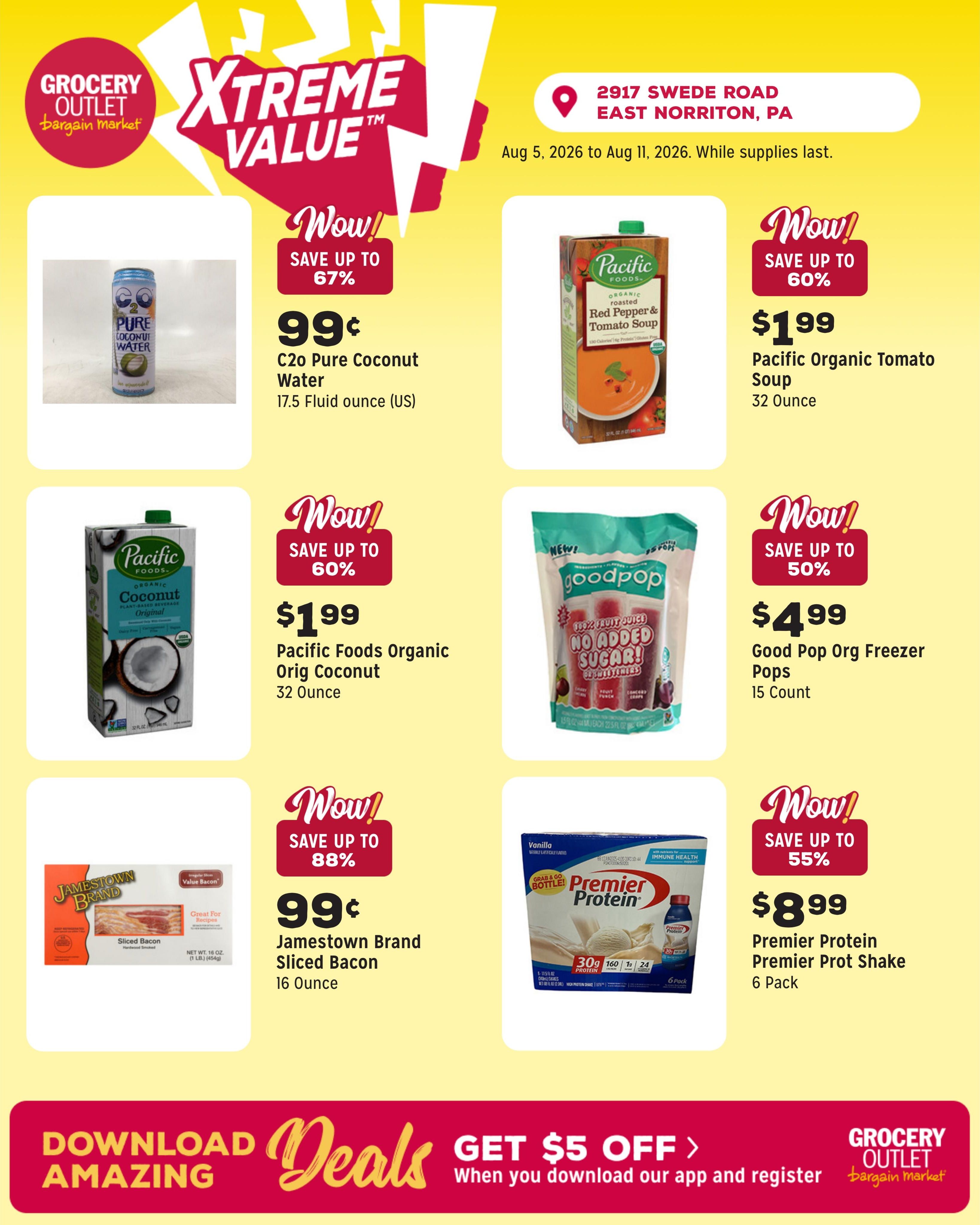 Grocery Outlet (Valley Forge Area, PA) Weekly Ad August 5 - 11, 2026
