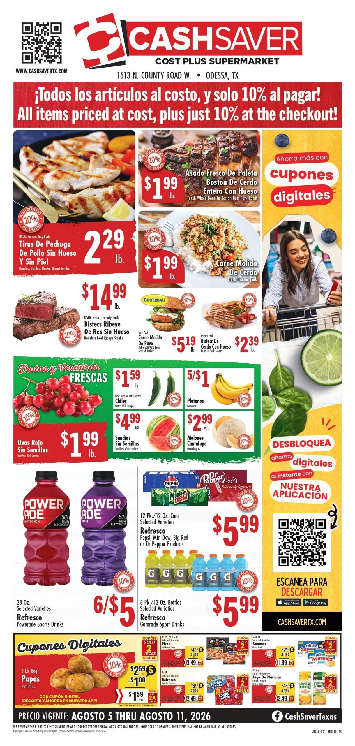 Cash Saver Texas Weekly Ad August 5 - 11, 2026