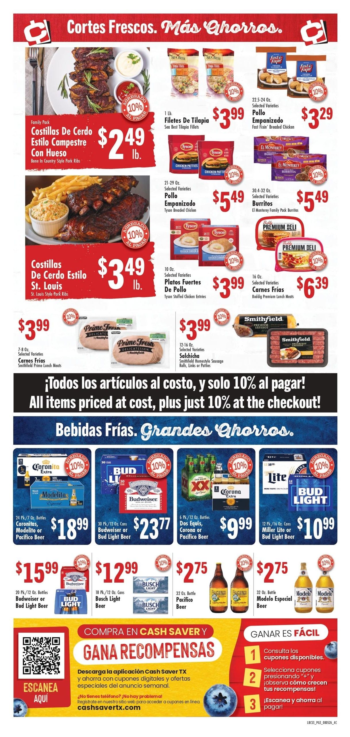 Cash Saver Texas Weekly Ad August 5 - 11, 2026