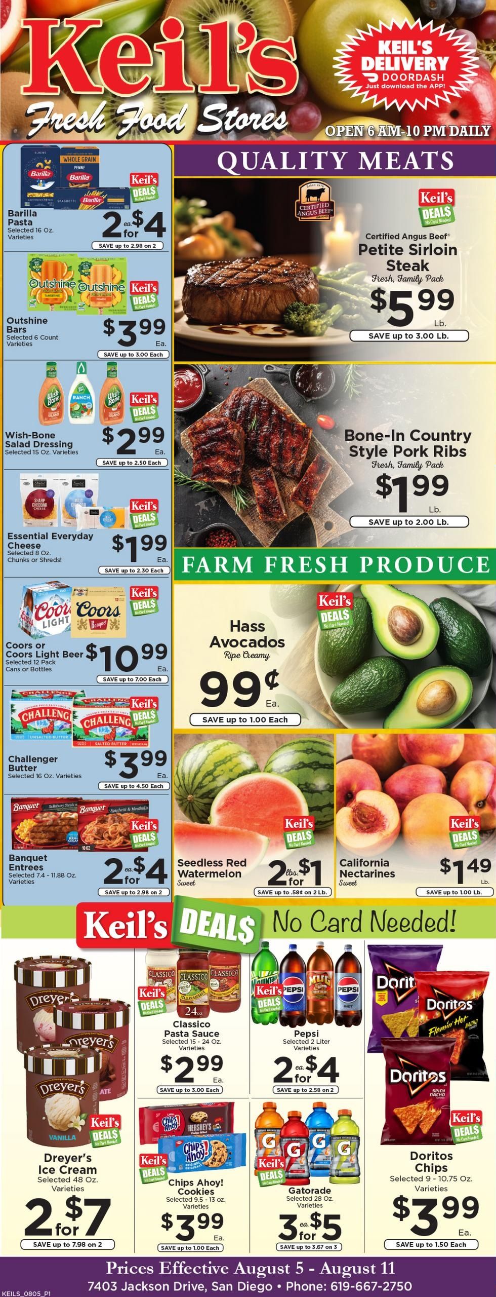 Keil's Fresh Food Stores Weekly Ad August 5 - 11, 2026