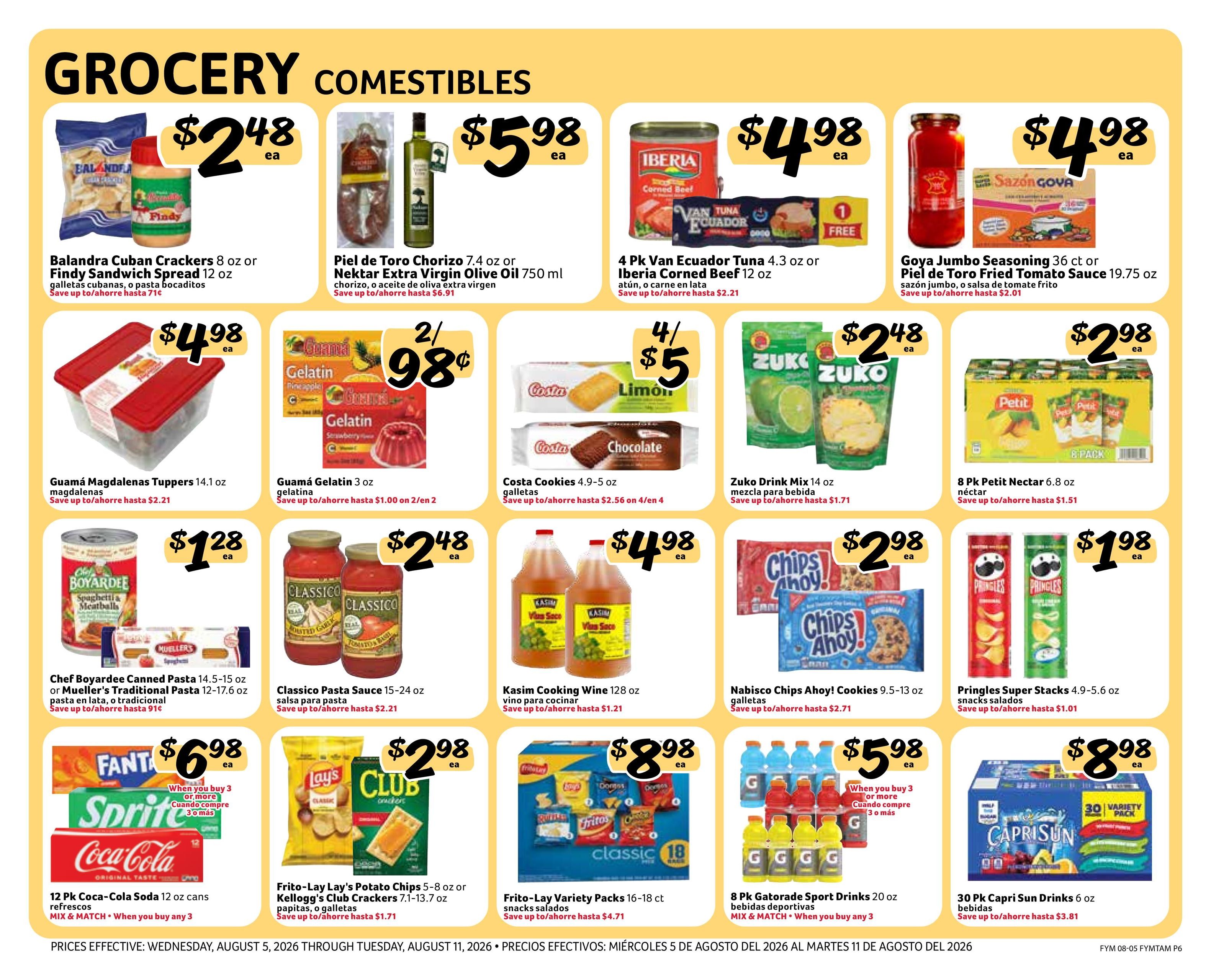 Fresco Y Mas (St. Petersburg–Pinellas Park Area, FL) Weekly Ad August 5 - 11, 2026
