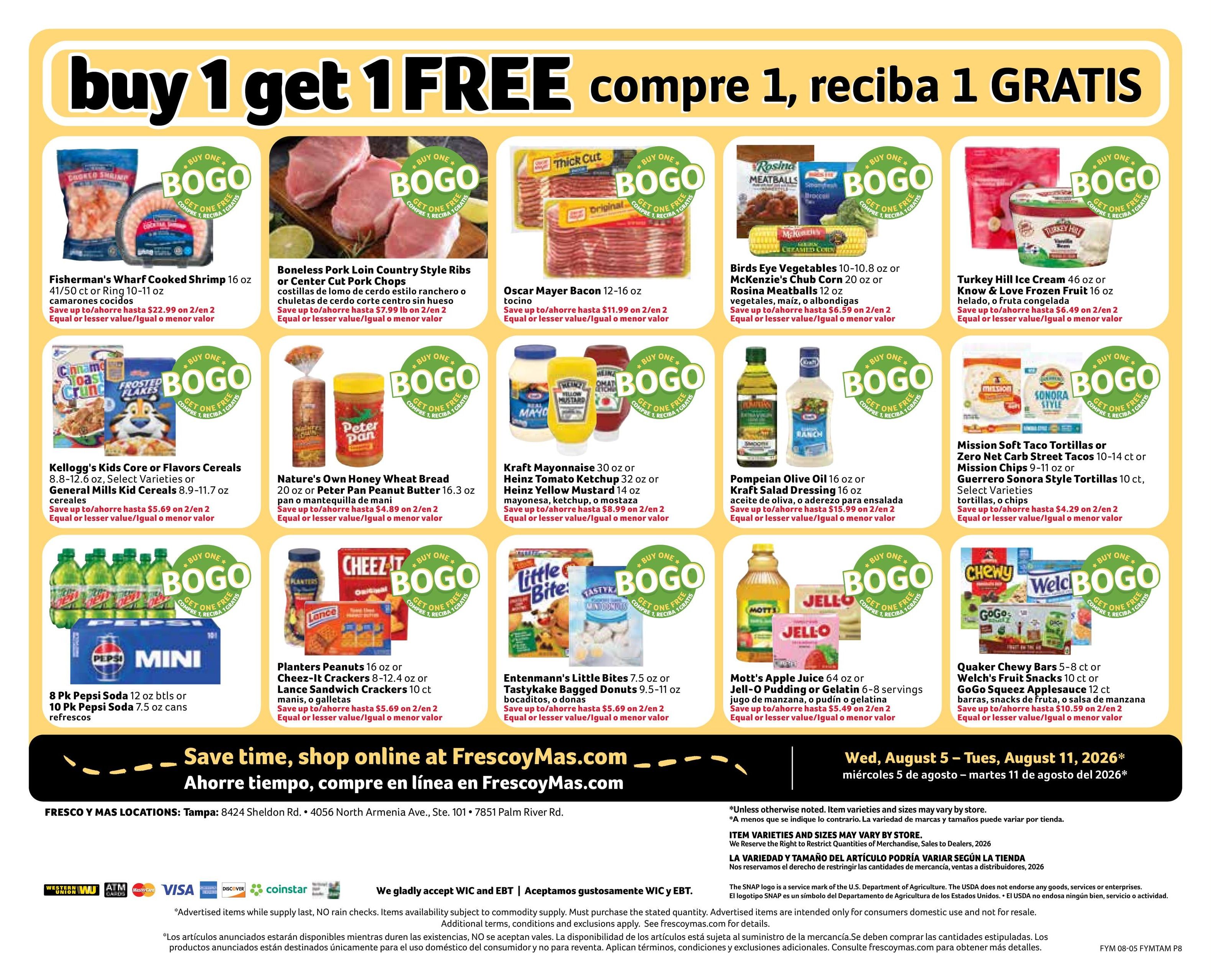 Fresco Y Mas (St. Petersburg–Pinellas Park Area, FL) Weekly Ad August 5 - 11, 2026