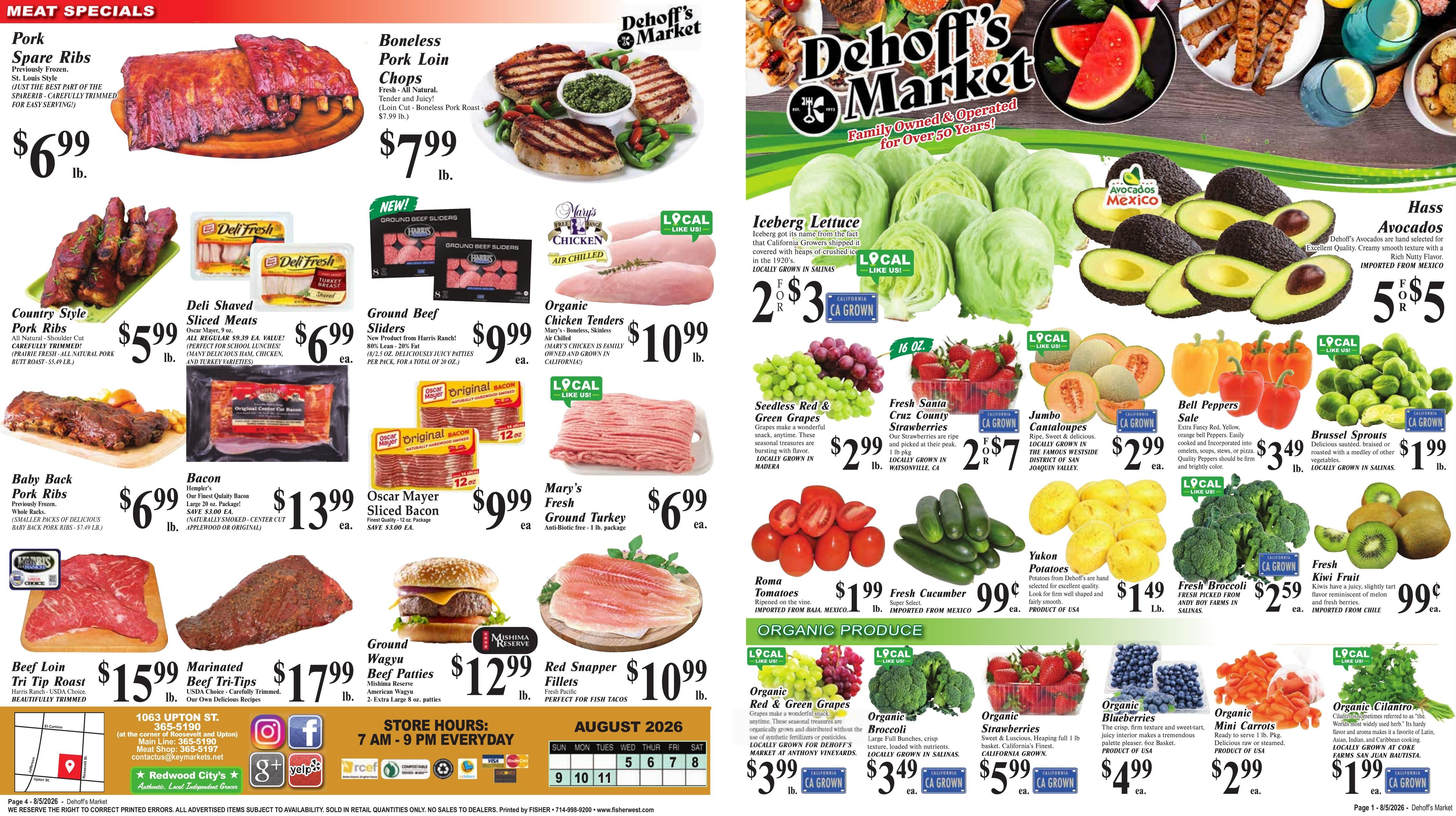 Dehoff's Key Markets (San Mateo–Palo Alto Area, CA) Weekly Ad August 5 - 11, 2026