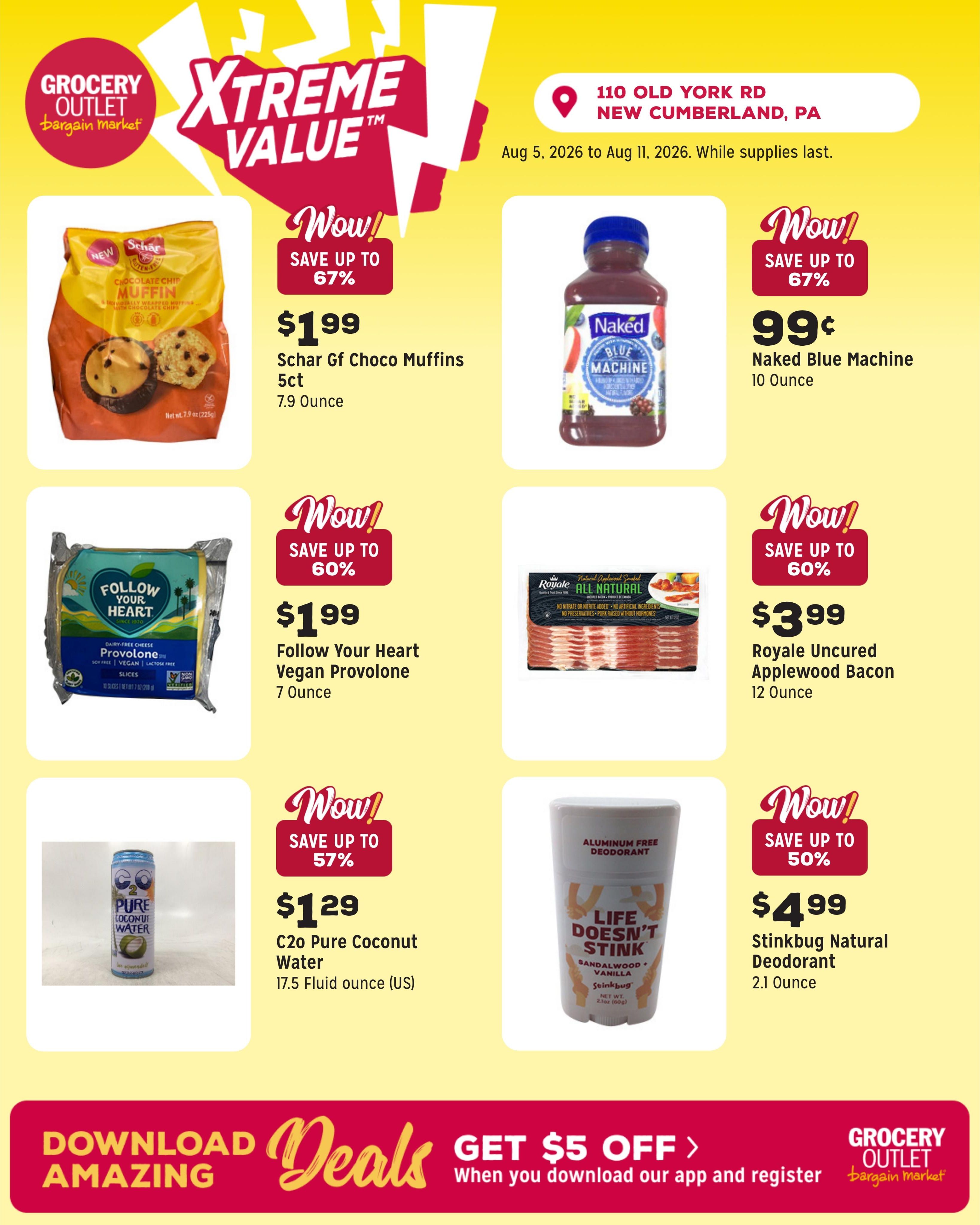 Grocery Outlet (Harrisburg Area, PA) Weekly Ad August 5 - 11, 2026
