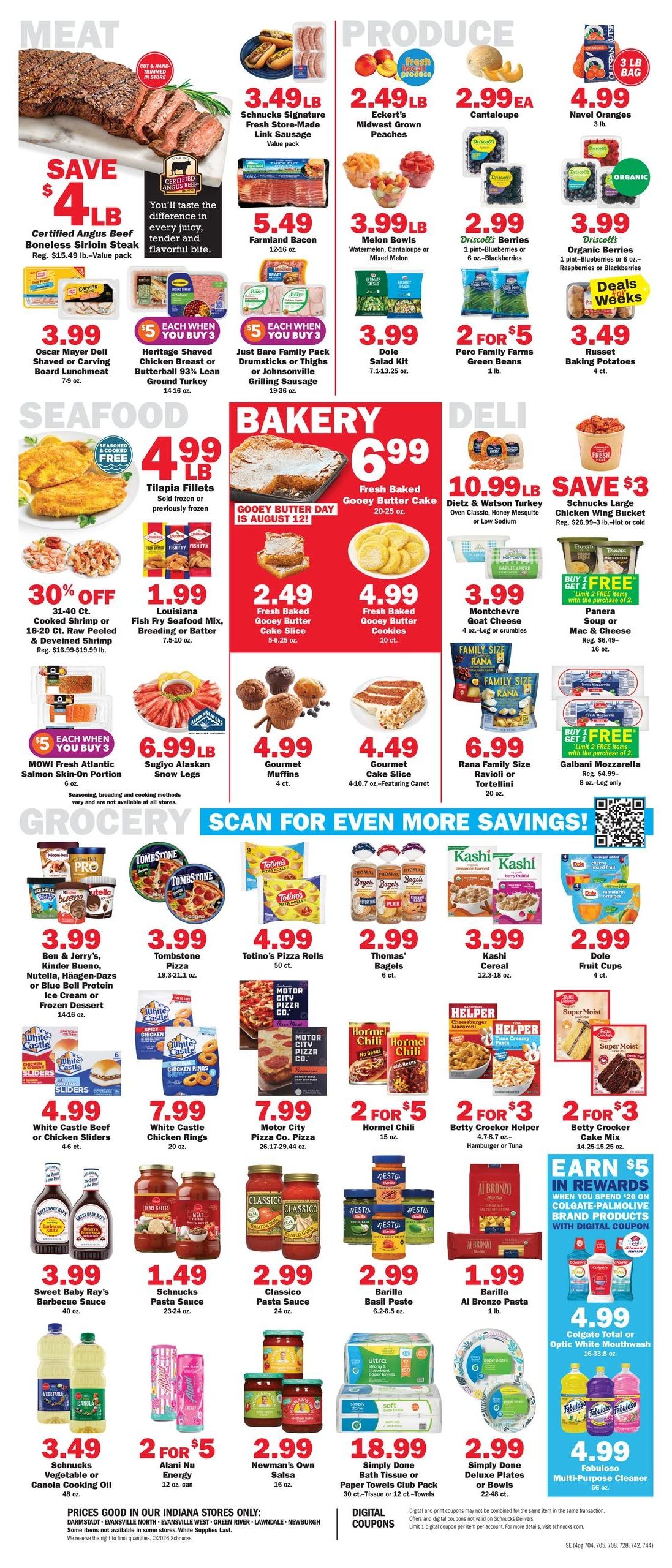 Schnucks (Evansville–Henderson Area, IN–KY) Weekly Print Weekly Ad August 12 - 18, 2026