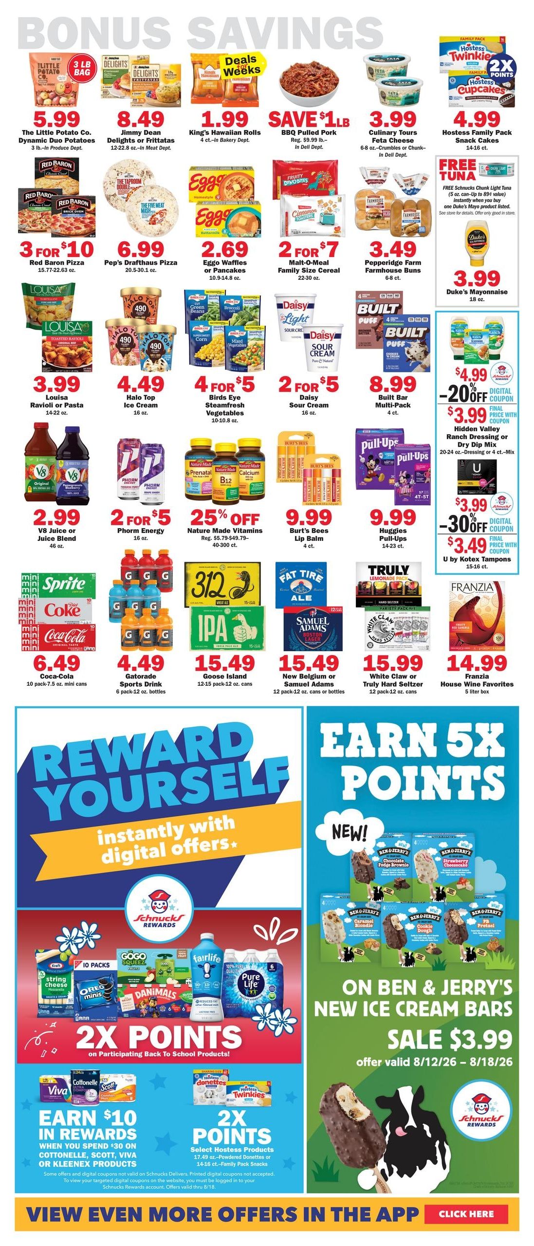 Schnucks (Evansville–Henderson Area, IN–KY) Weekly Print Weekly Ad August 12 - 18, 2026