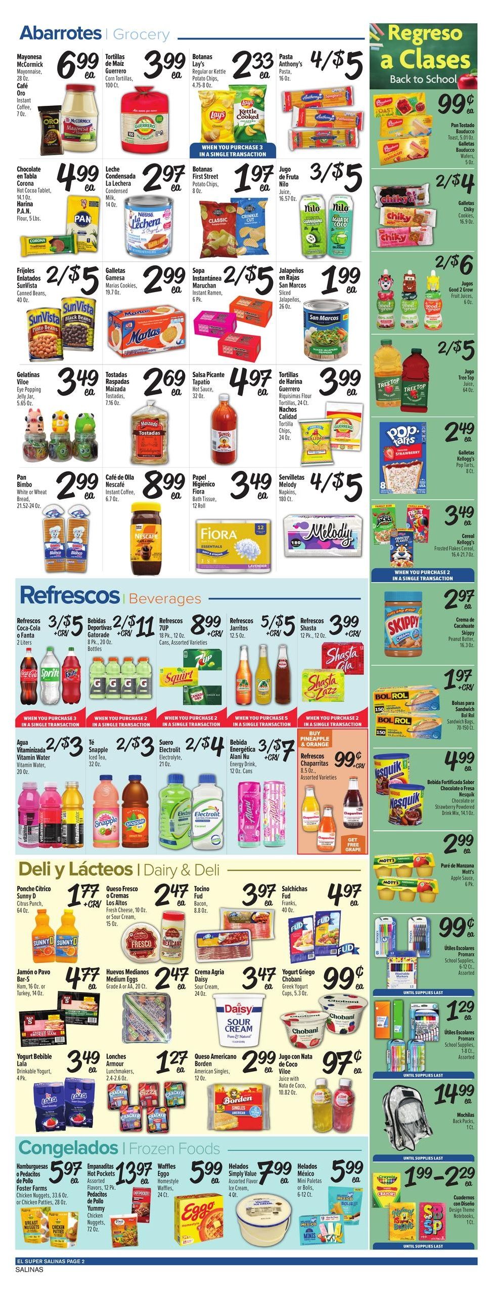 El Super (Salinas Area, CA) Weekly Ad August 5 - 11, 2026