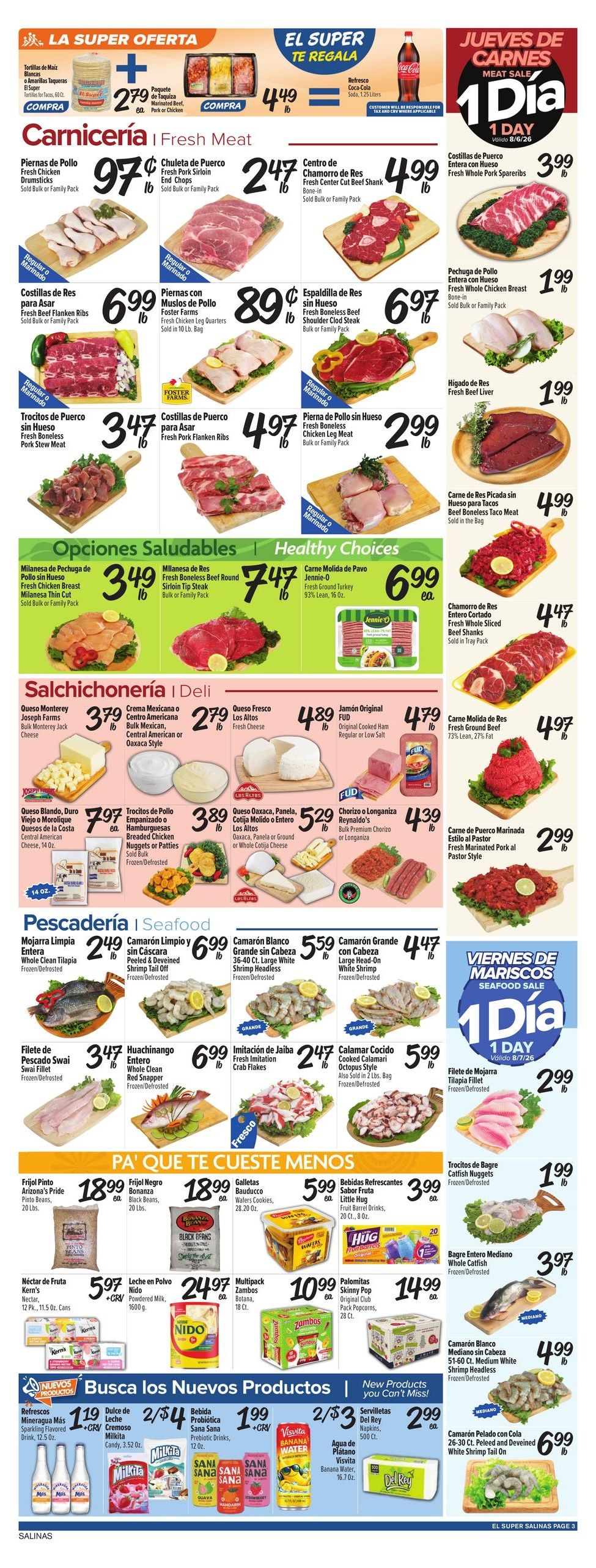El Super (Salinas Area, CA) Weekly Ad August 5 - 11, 2026