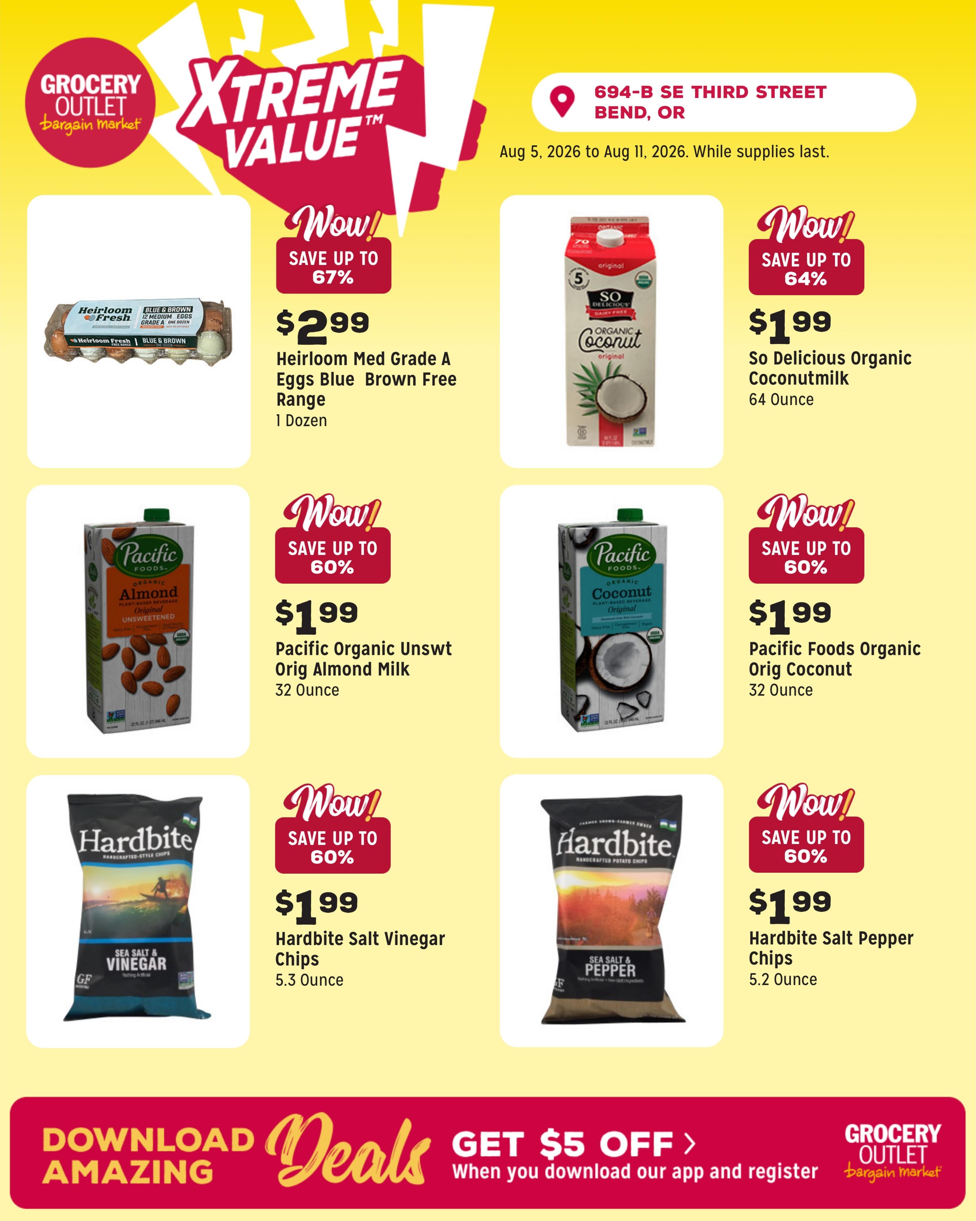 Grocery Outlet (Bend Area, OR) Weekly Ad August 5 - 11, 2026