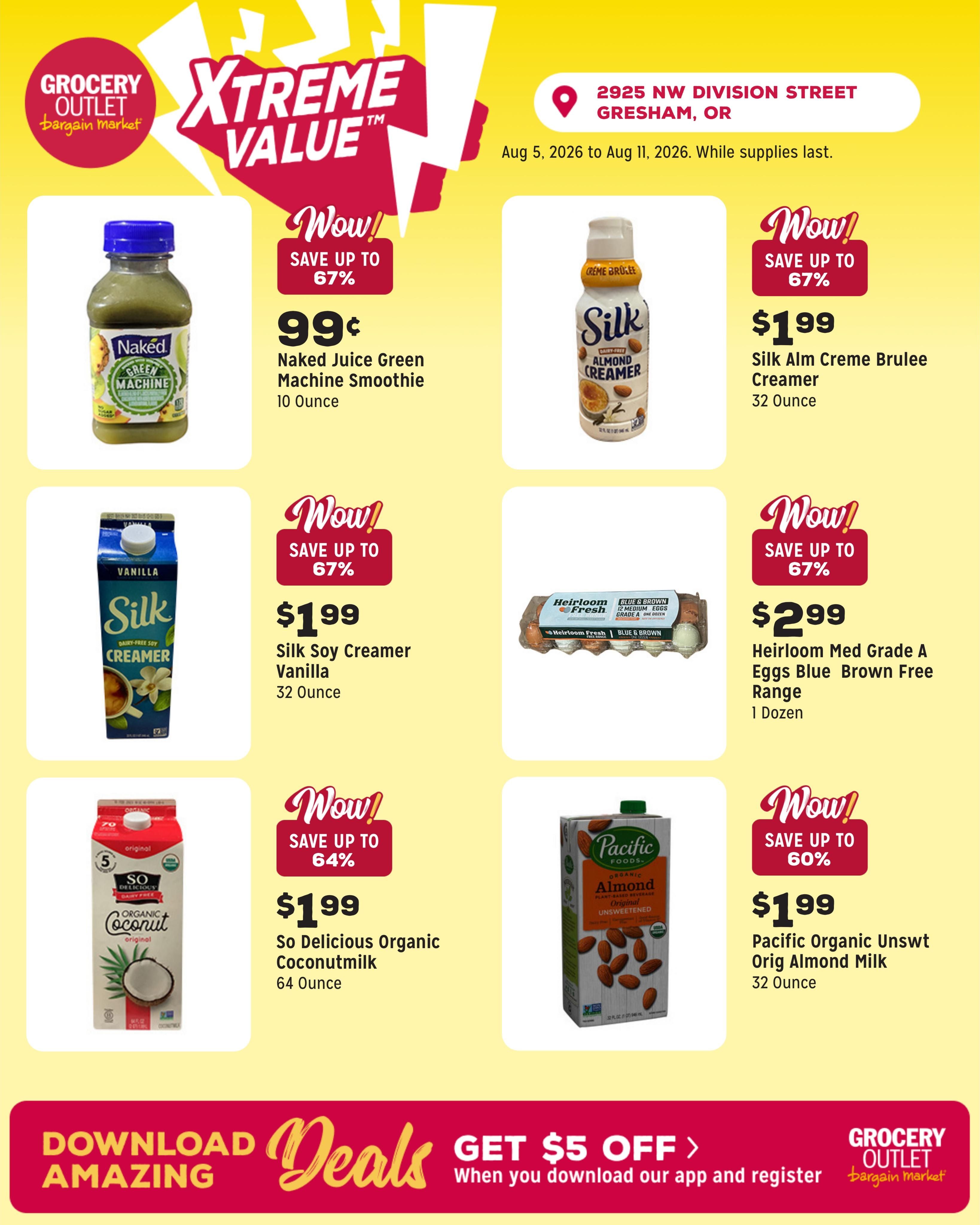 Grocery Outlet (Gresham Area, OR) Weekly Ad August 5 - 11, 2026