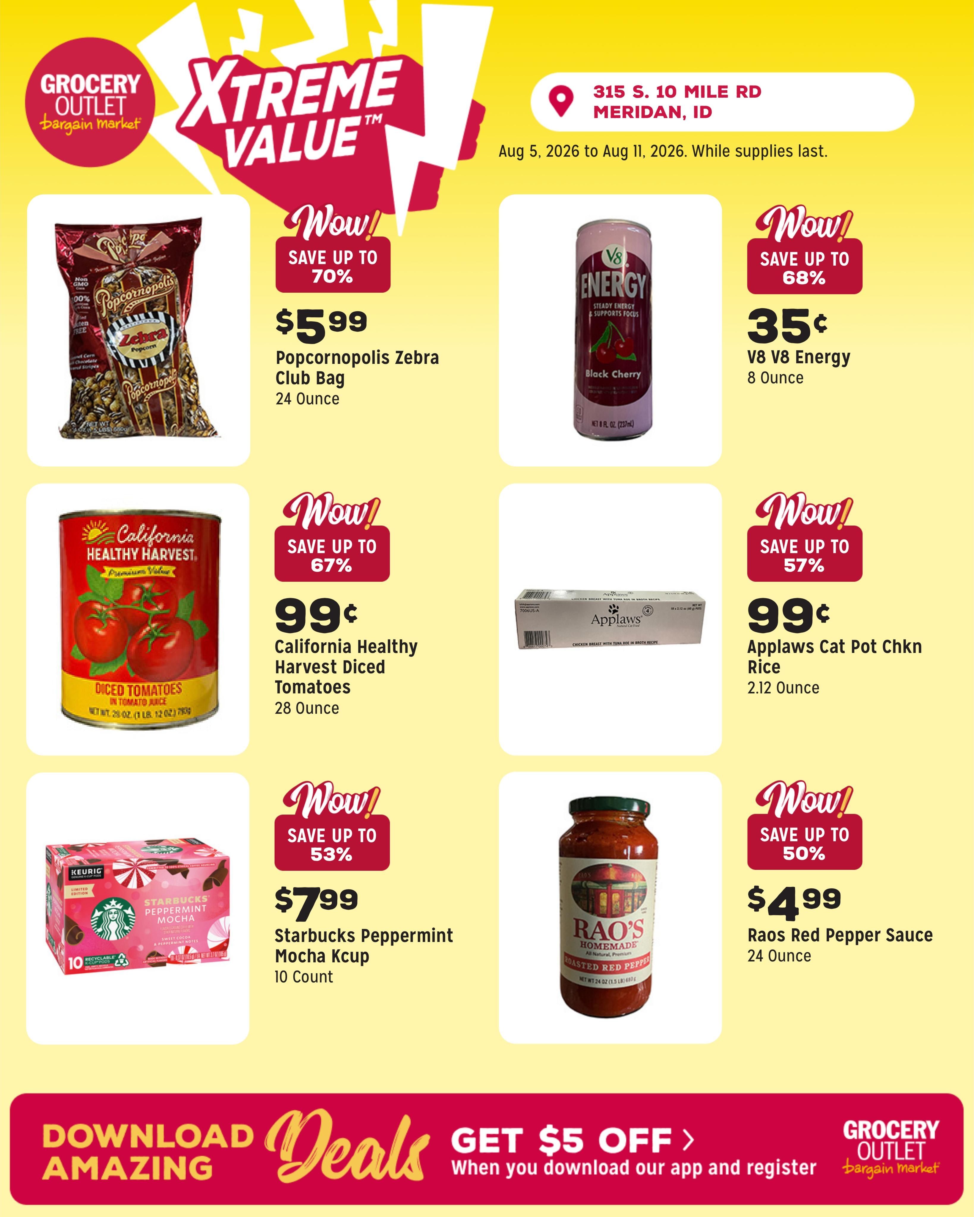 Grocery Outlet (Meridian Area, ID) Weekly Ad August 5 - 11, 2026