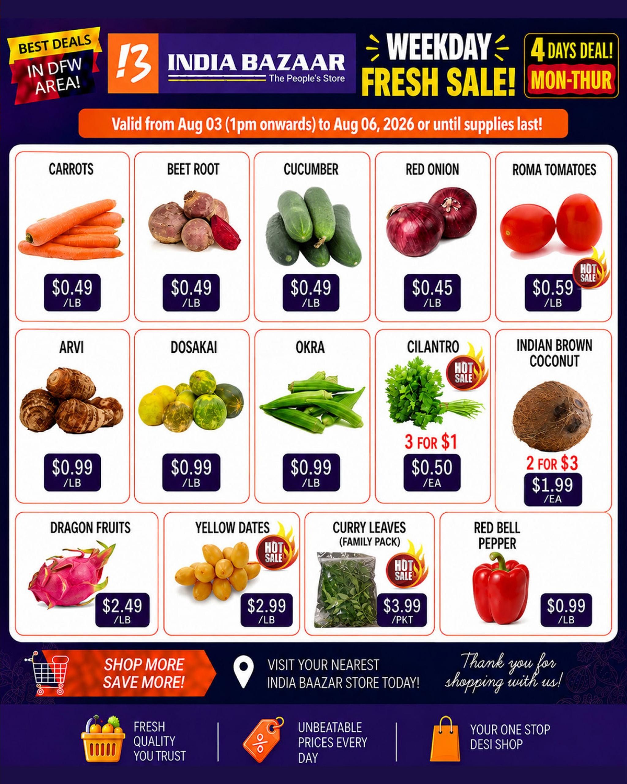 India Bazaar Weekly Ad August 3 - 6, 2026