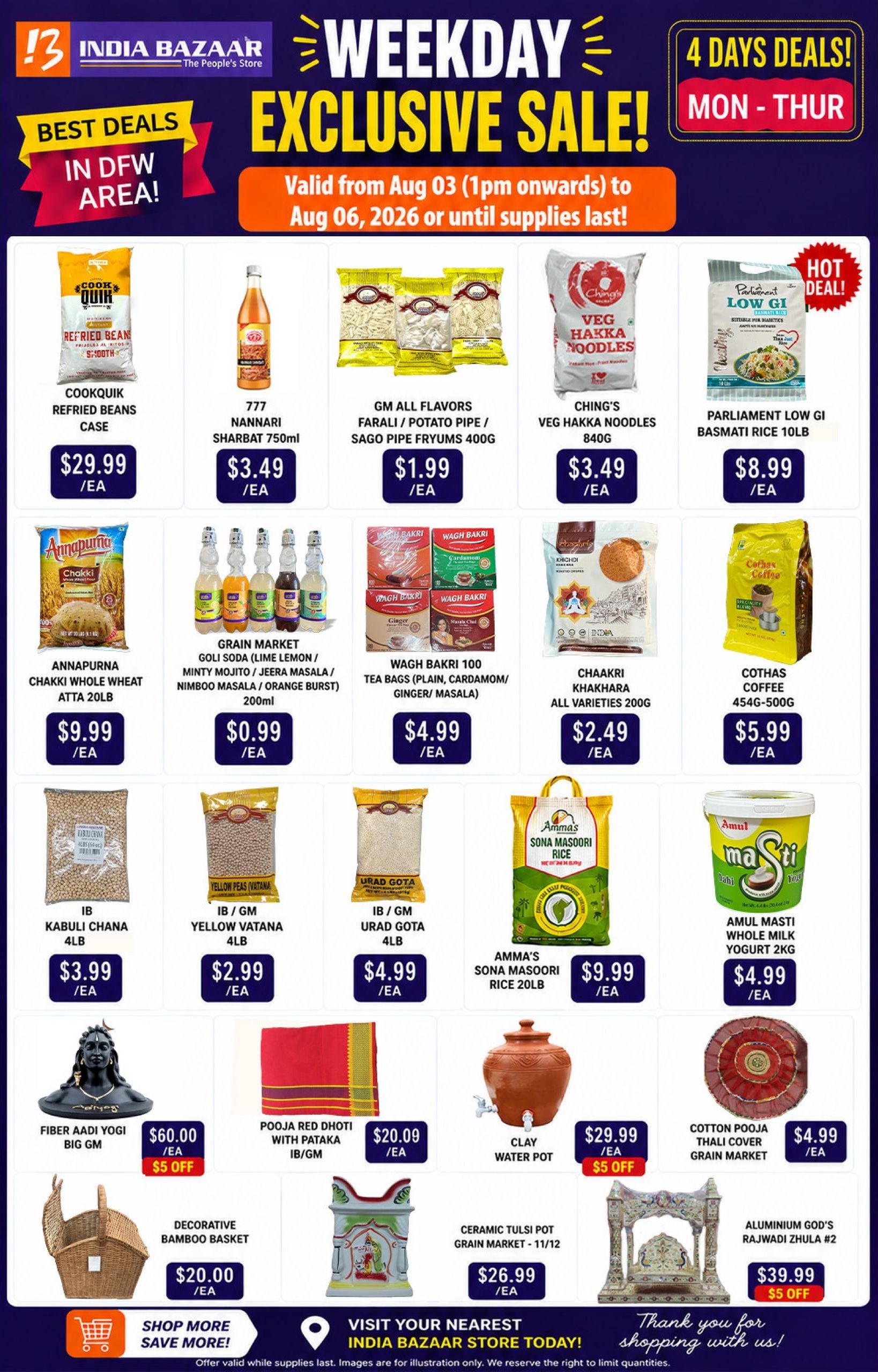 India Bazaar Weekly Ad August 3 - 6, 2026