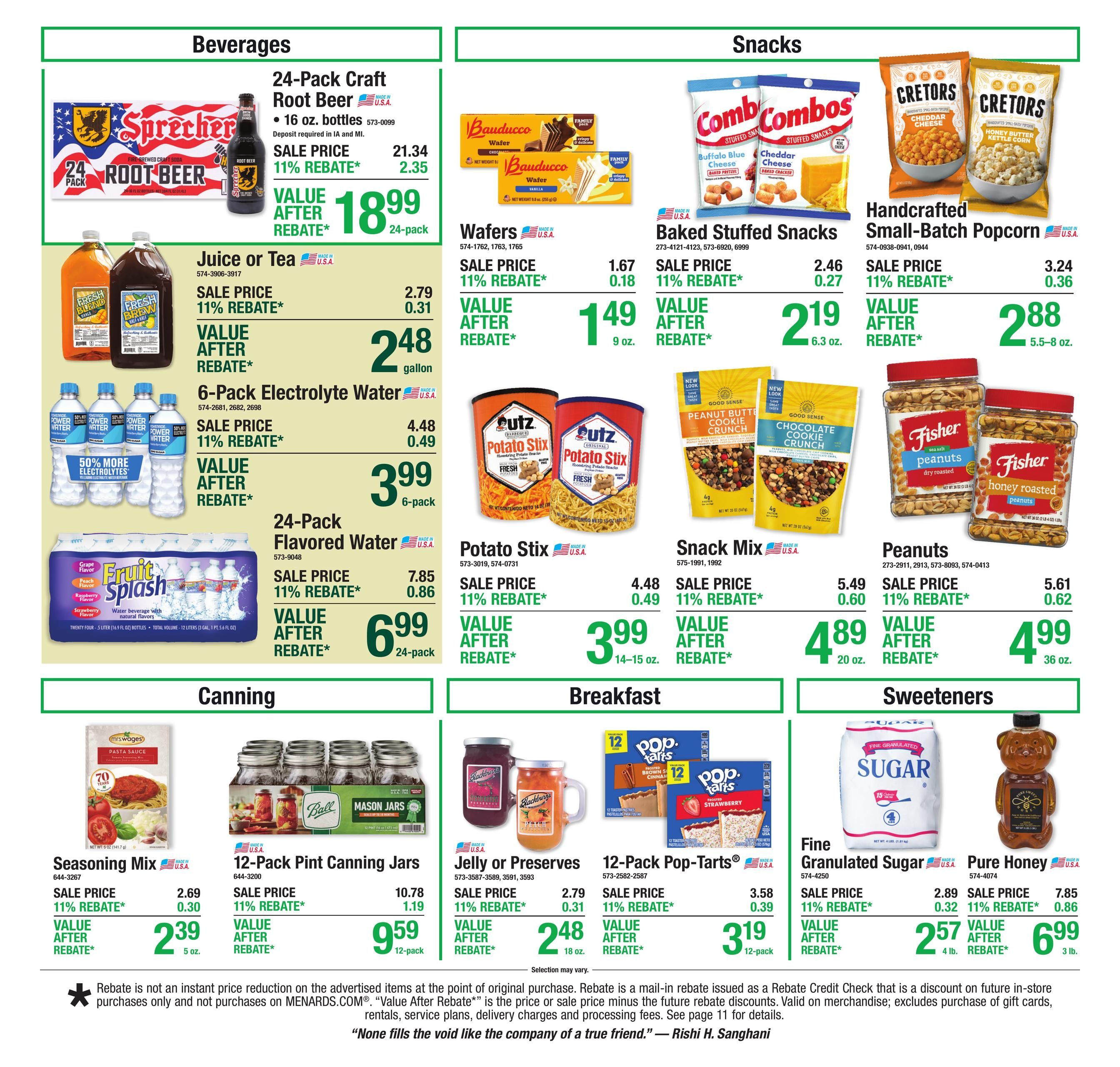 Menards (NE, WY) 11% Rebate Sale Weekly Ad August 5 - 17, 2026
