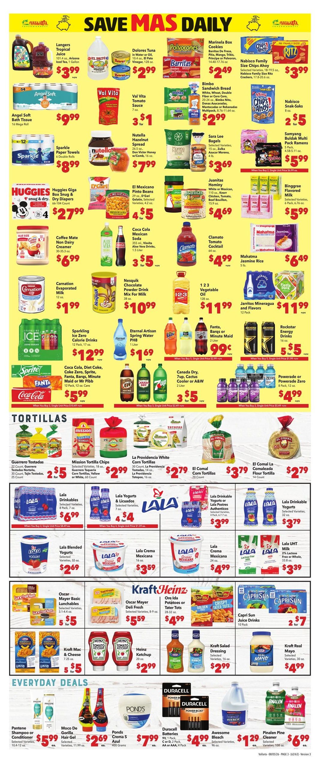Vallarta Supermarkets (Ceres Area, CA) Grocery Savings Weekly Ad August 5 - 11, 2026