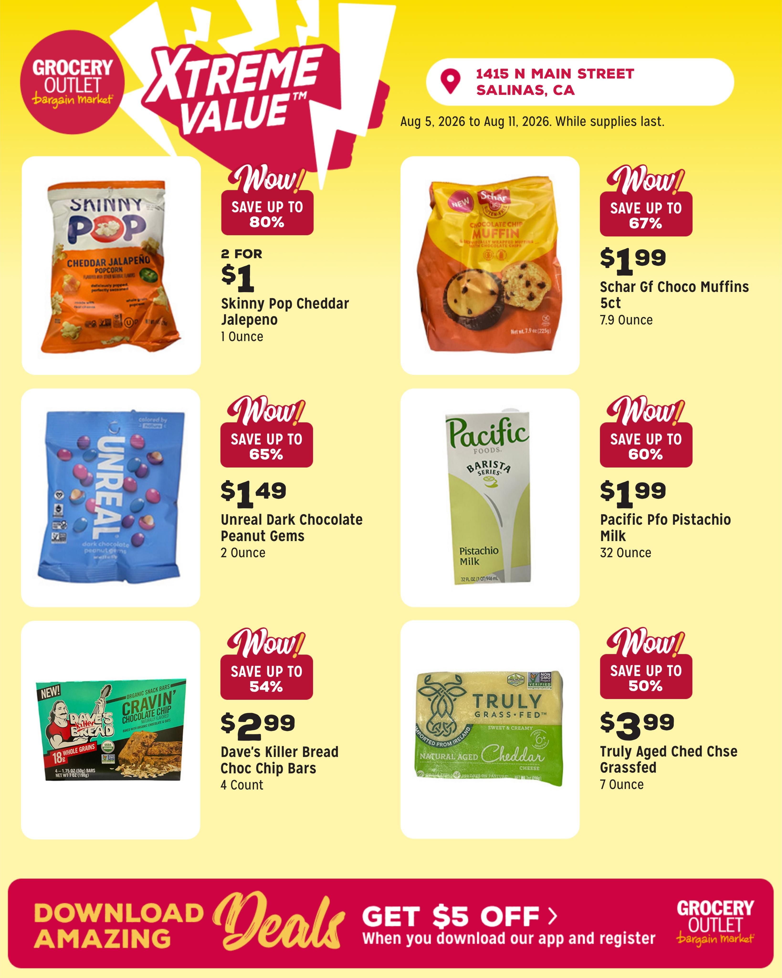 Grocery Outlet (Salinas Area, CA) Weekly Ad August 5 - 11, 2026