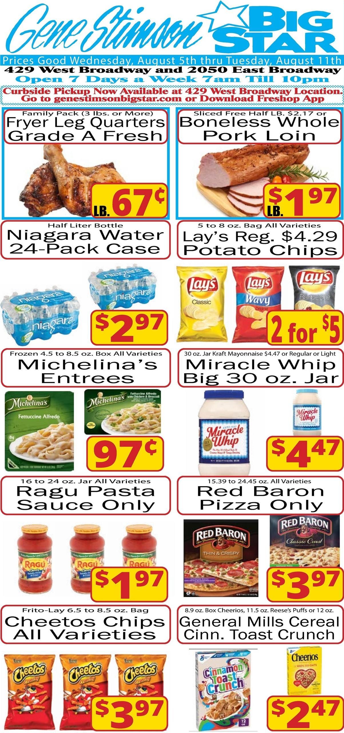 Gene Stimson Big Star (Memphis–West Memphis Area, AR–TN) Weekly Ad August 5 - 11, 2026
