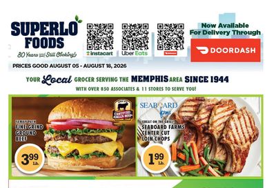 Superlo Foods (AR, MS, TN) Weekly Ad August 5 - 18, 2026