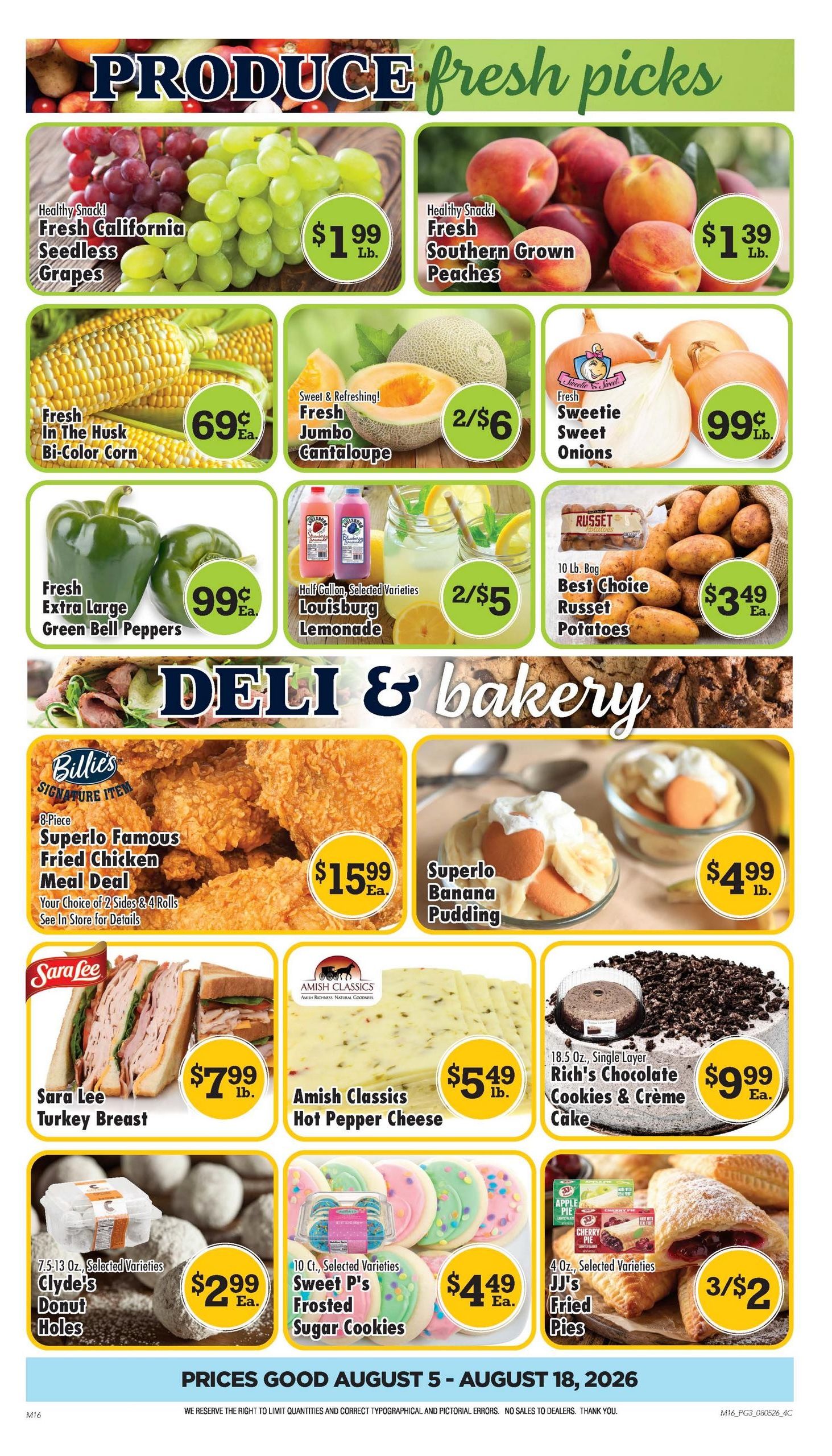 Superlo Foods (AR, MS, TN) Weekly Ad August 5 - 18, 2026