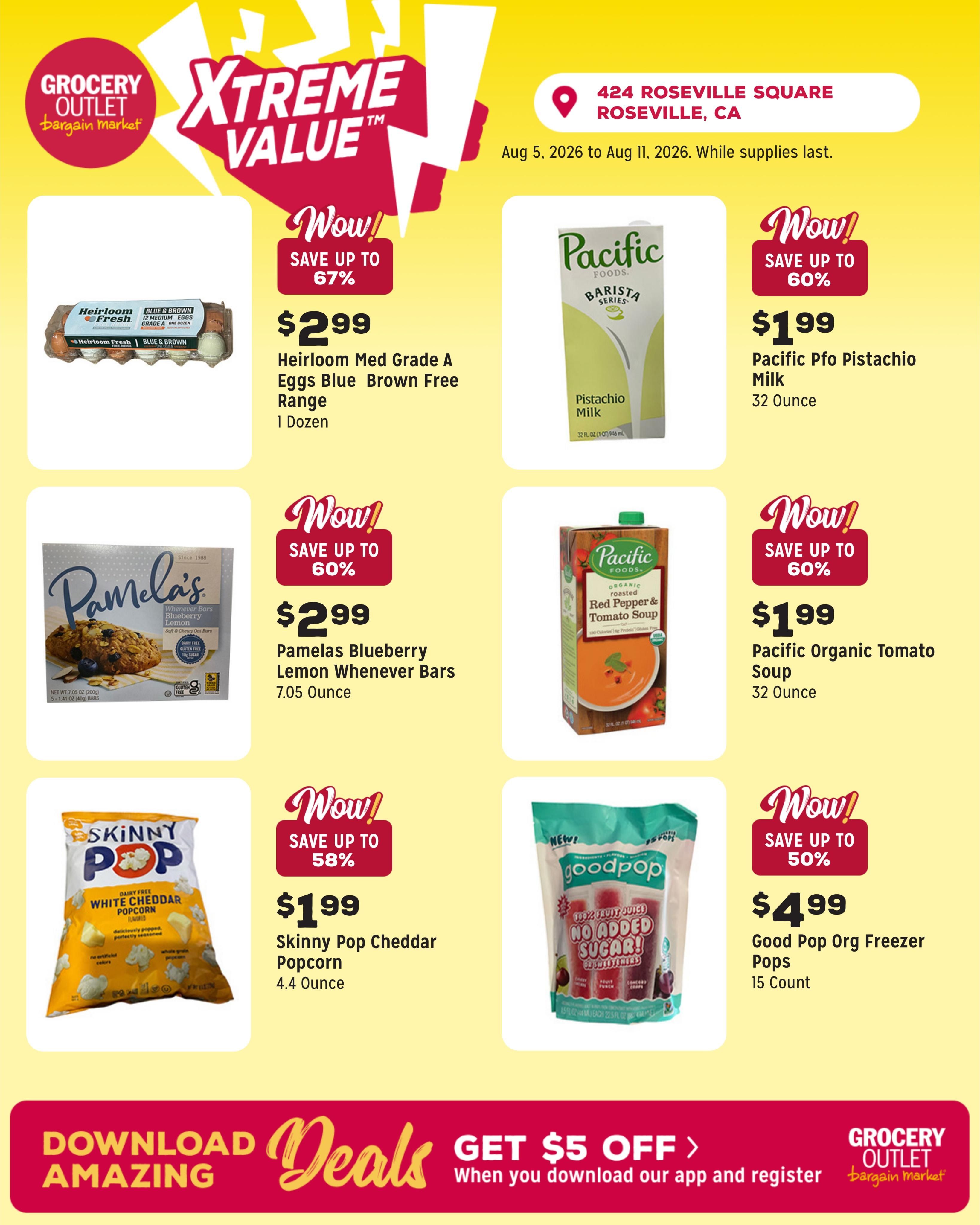 Grocery Outlet (Roseville Area, CA) Weekly Ad August 5 - 11, 2026