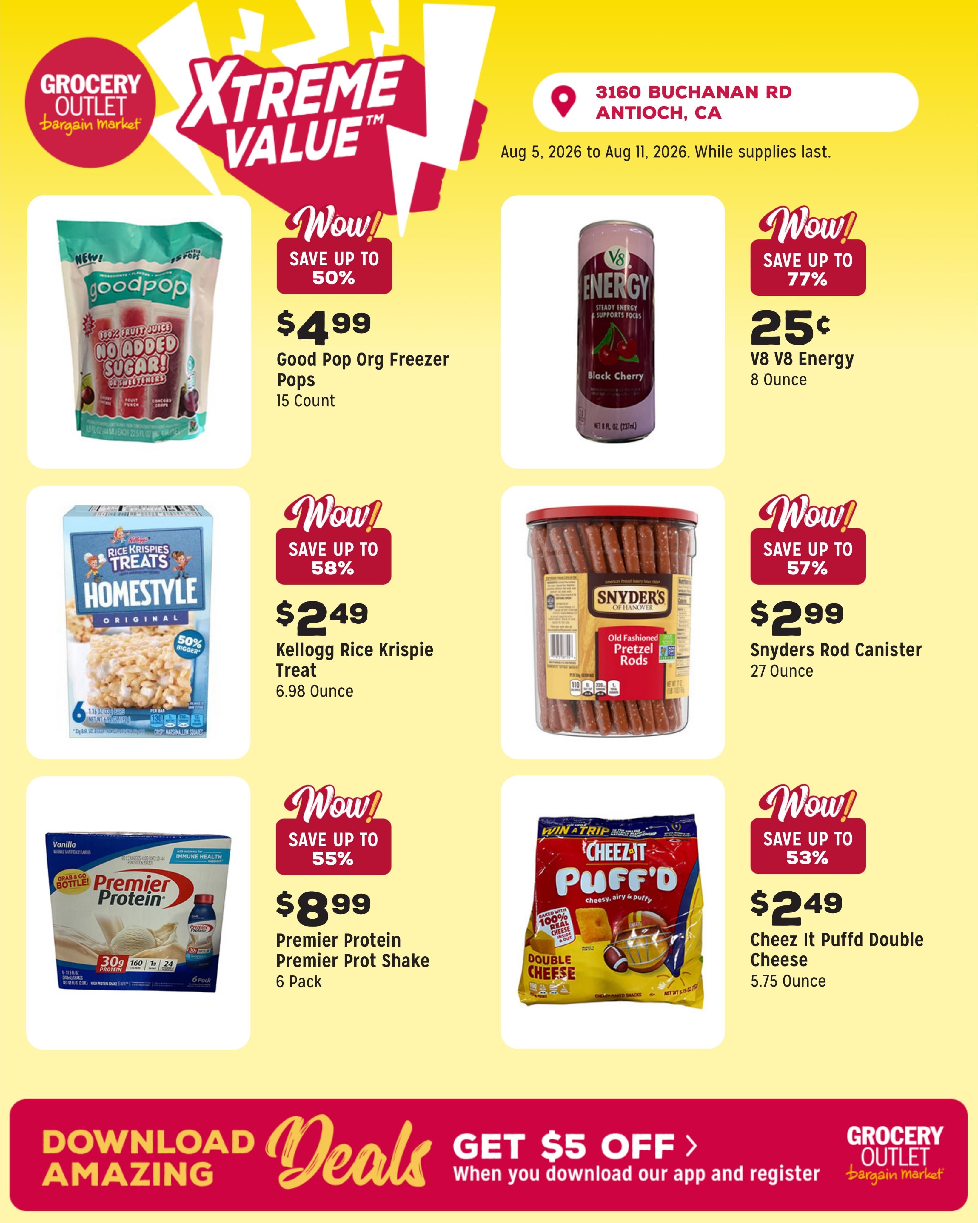 Grocery Outlet (Antioch Area, CA) Weekly Ad August 5 - 11, 2026
