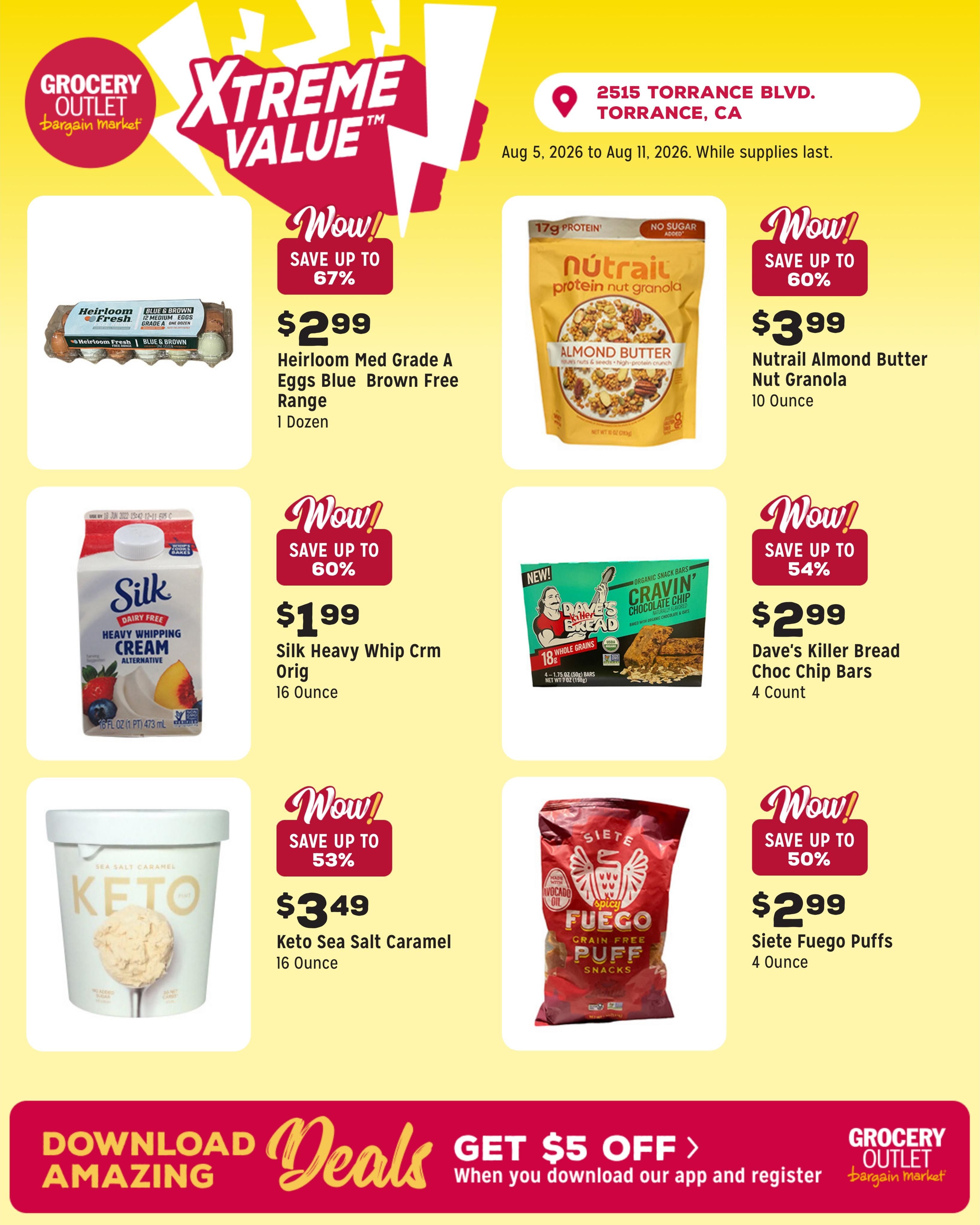Grocery Outlet (Torrance–Redondo Beach Area, CA) Weekly Ad August 5 - 11, 2026