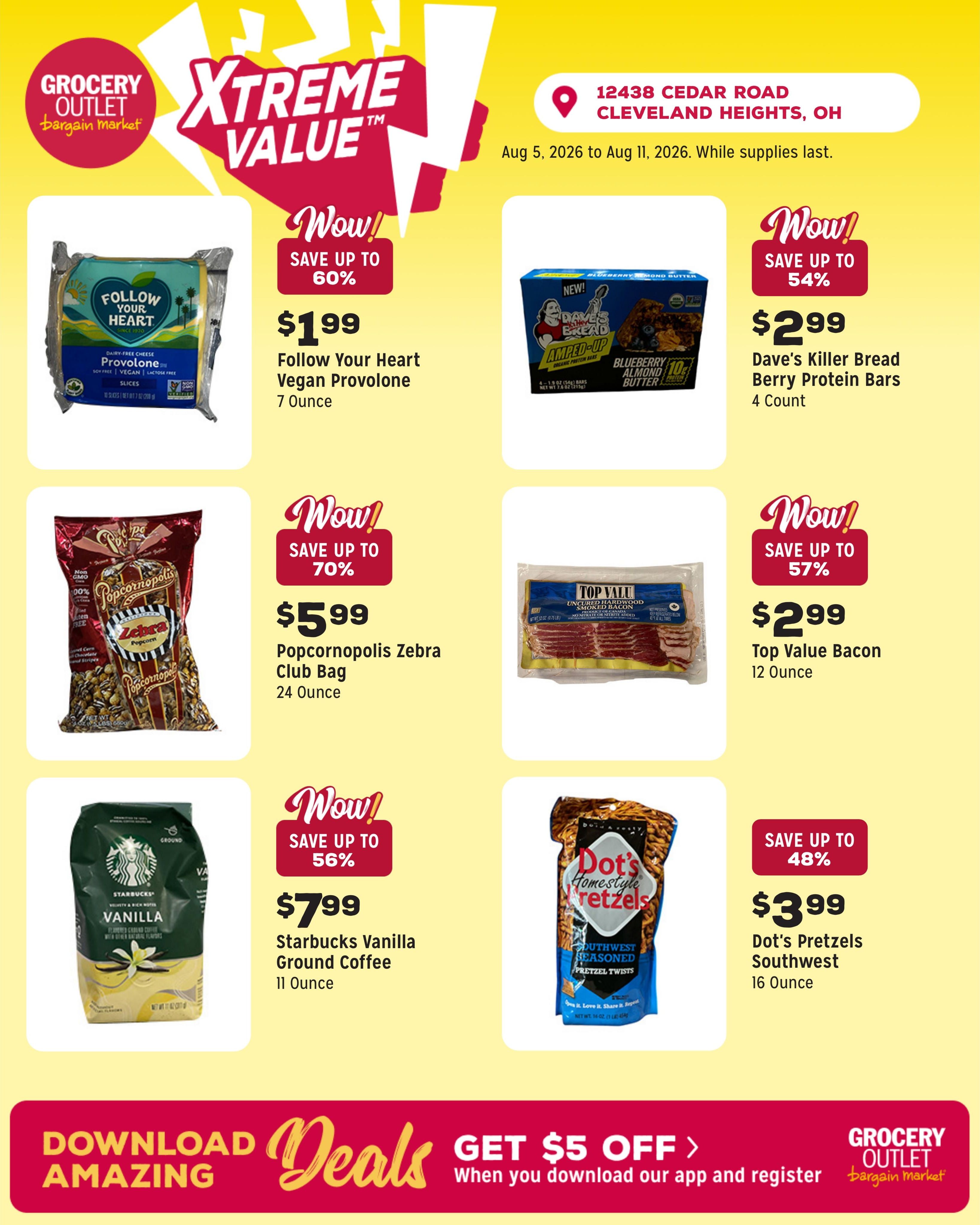 Grocery Outlet (Cleveland Area, OH) Weekly Ad August 5 - 11, 2026