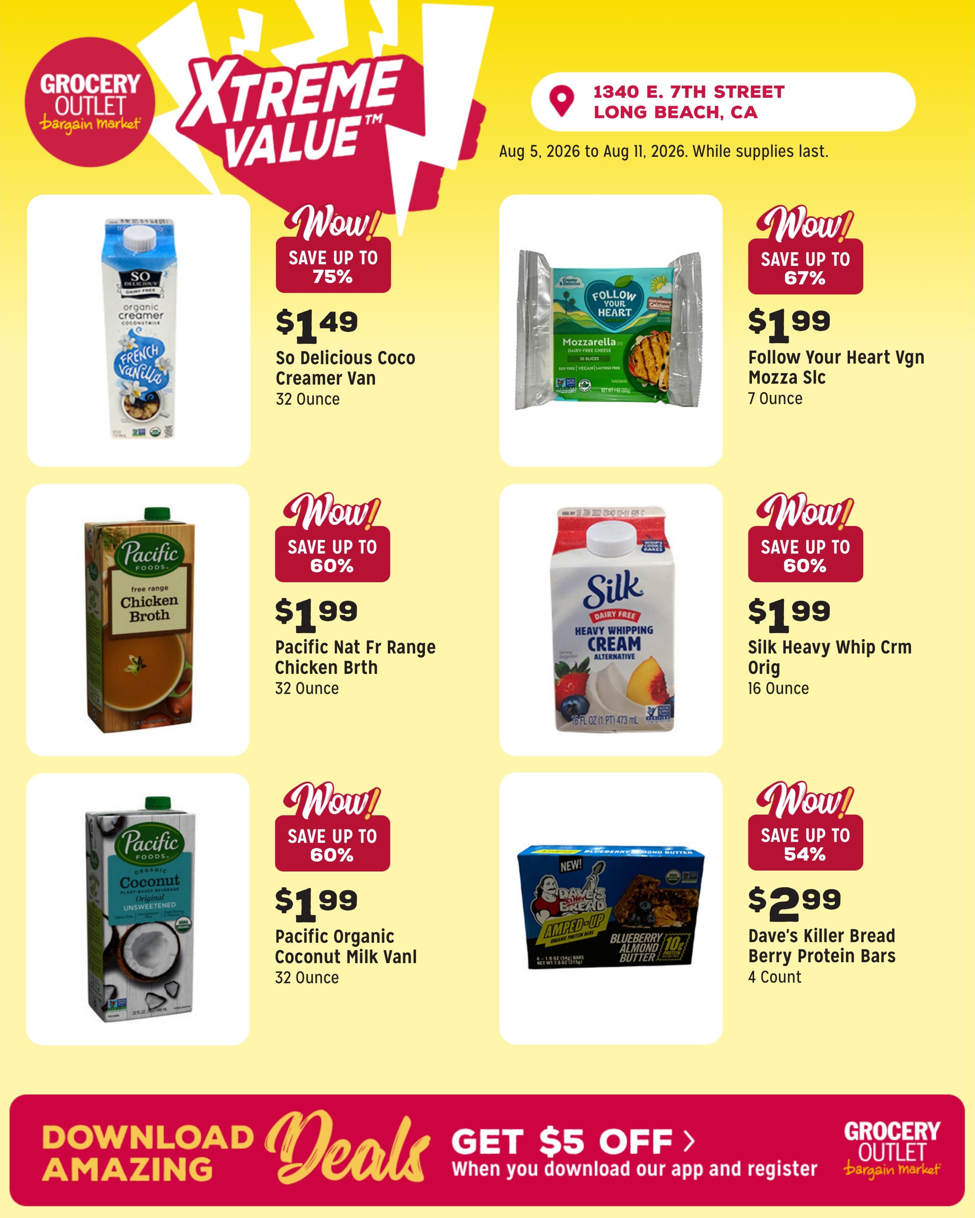 Grocery Outlet (Long Beach Area, CA) Weekly Ad August 5 - 11, 2026