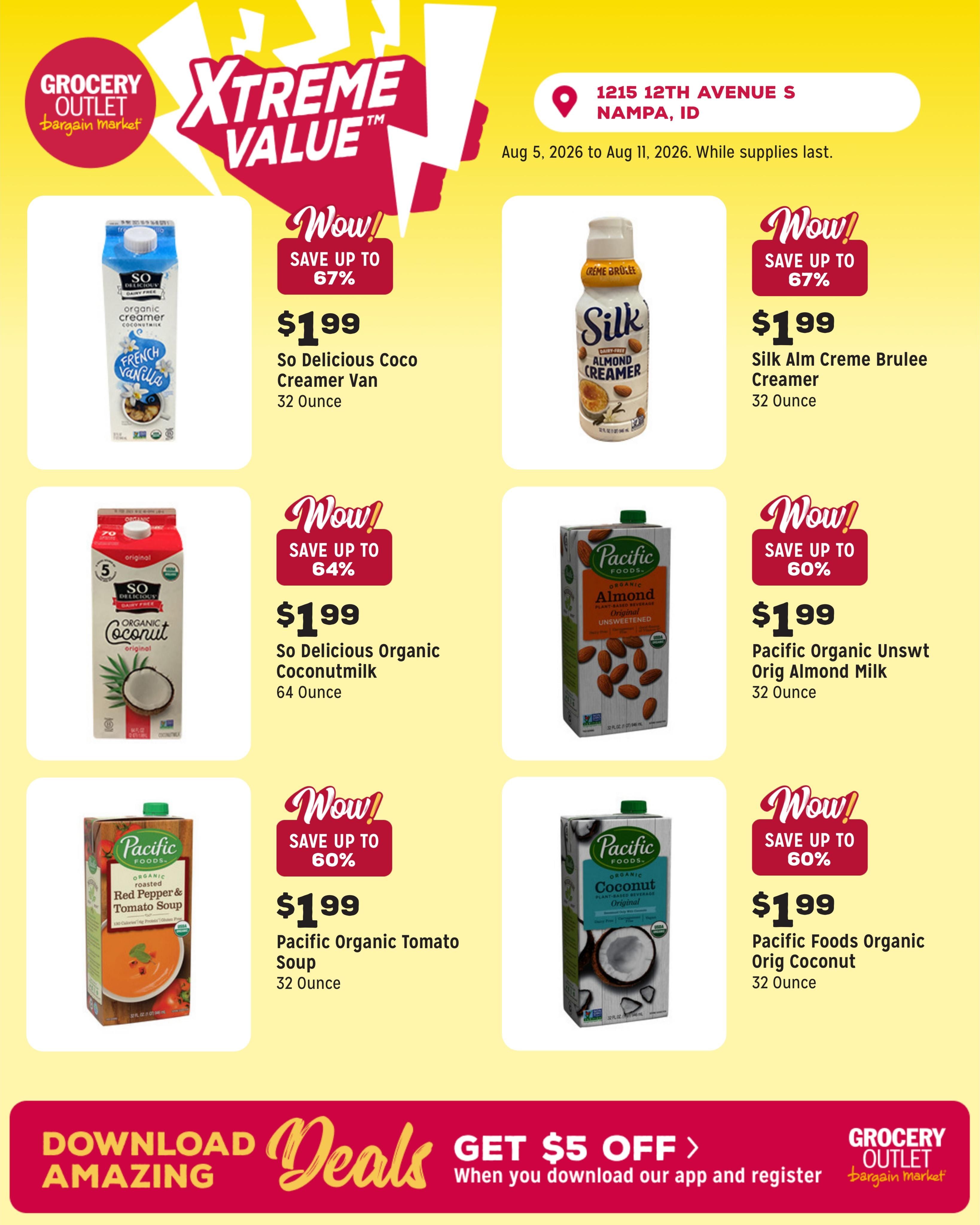 Grocery Outlet (Nampa Area, ID) Weekly Ad August 5 - 11, 2026