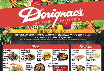 Dorignac's Food Center Weekly Ad August 5 - 11, 2026
