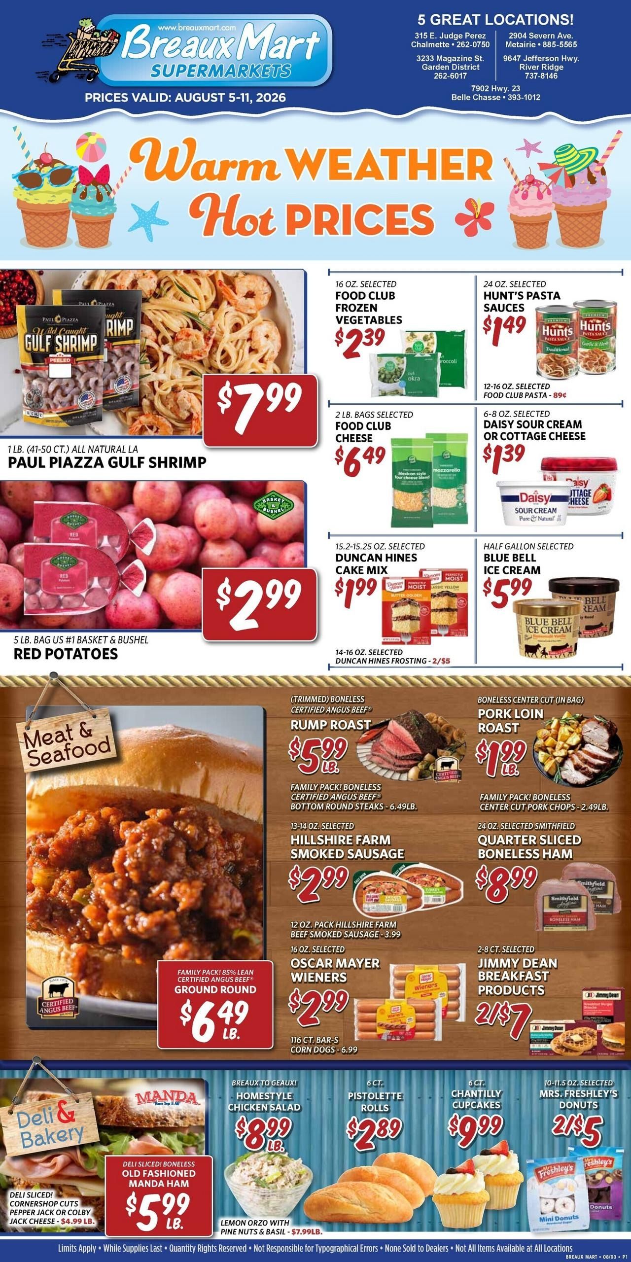 Breaux Mart (New Orleans–Houma Area, LA) Weekly Ad August 5 - 11, 2026