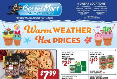 Breaux Mart (New Orleans–Houma Area, LA) Weekly Ad August 5 - 11, 2026