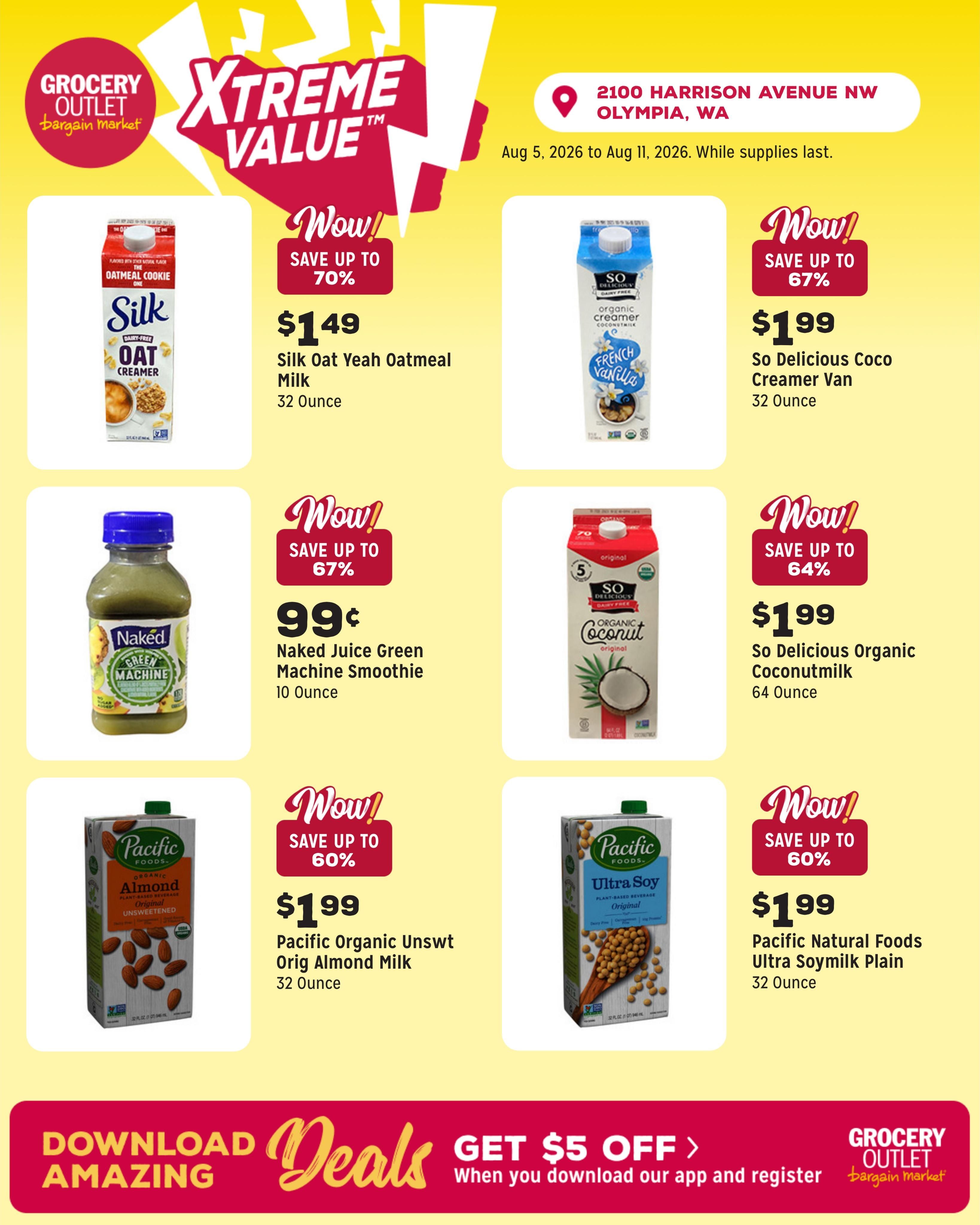 Grocery Outlet (Olympia Area, WA) Weekly Ad August 5 - 11, 2026