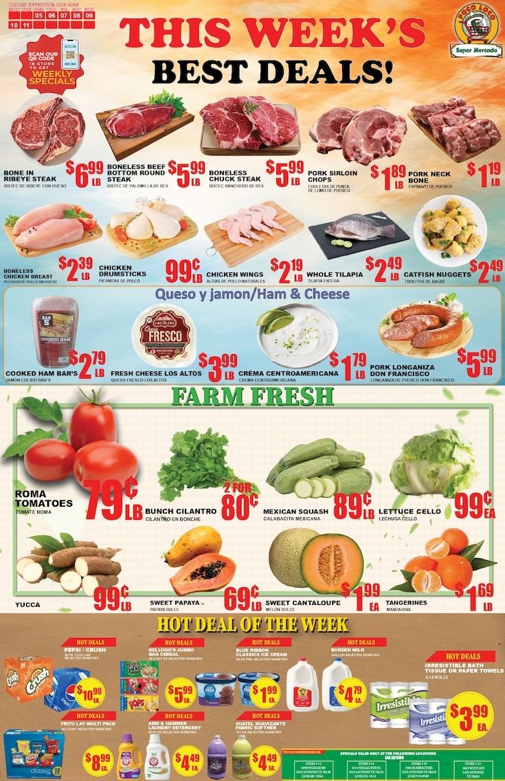 Poco Loco Supermercado (Texas) Weekly Ad August 5 - 11, 2026