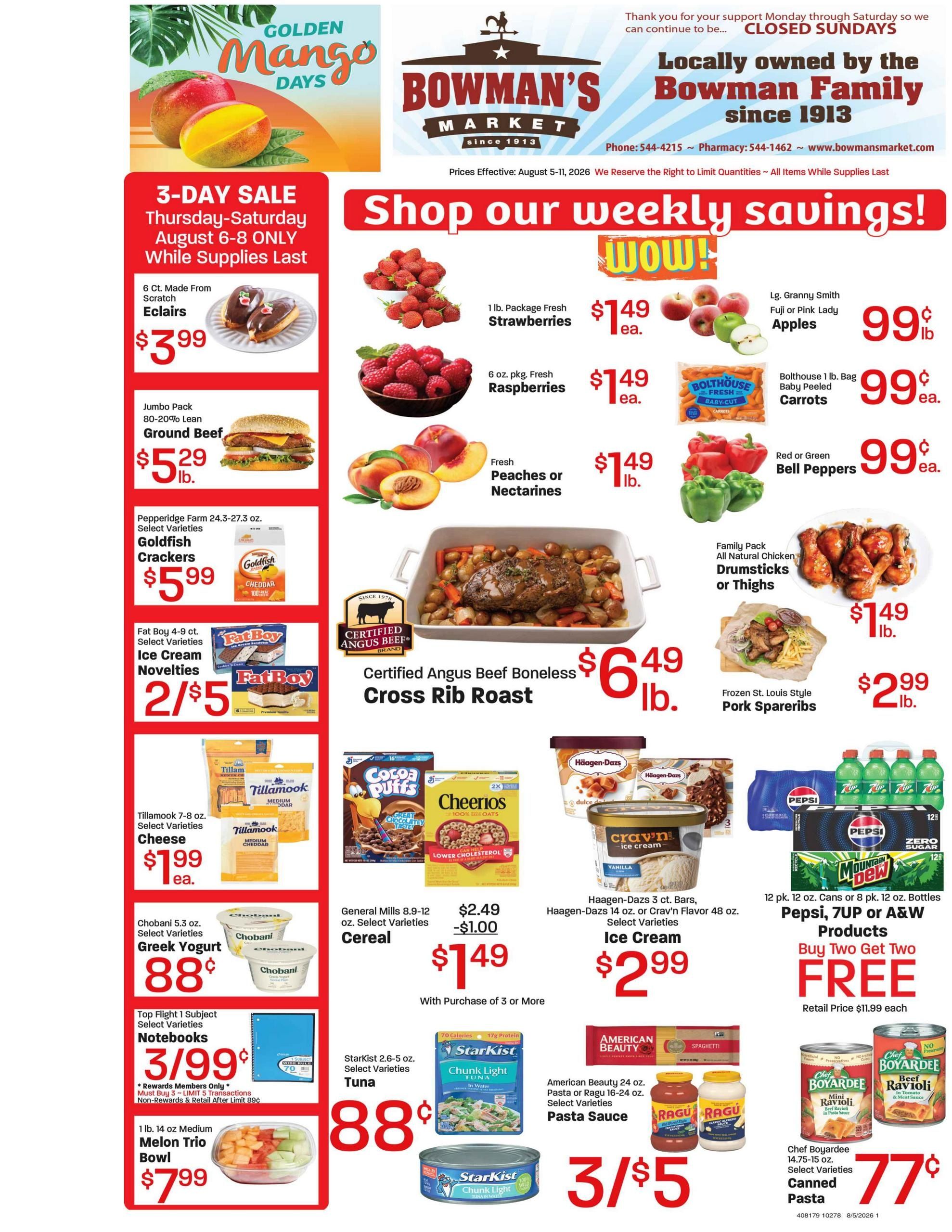 Bowman's Weekly Ad August 5 - 11, 2026
