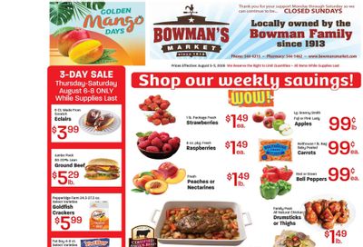 Bowman's Weekly Ad August 5 - 11, 2026