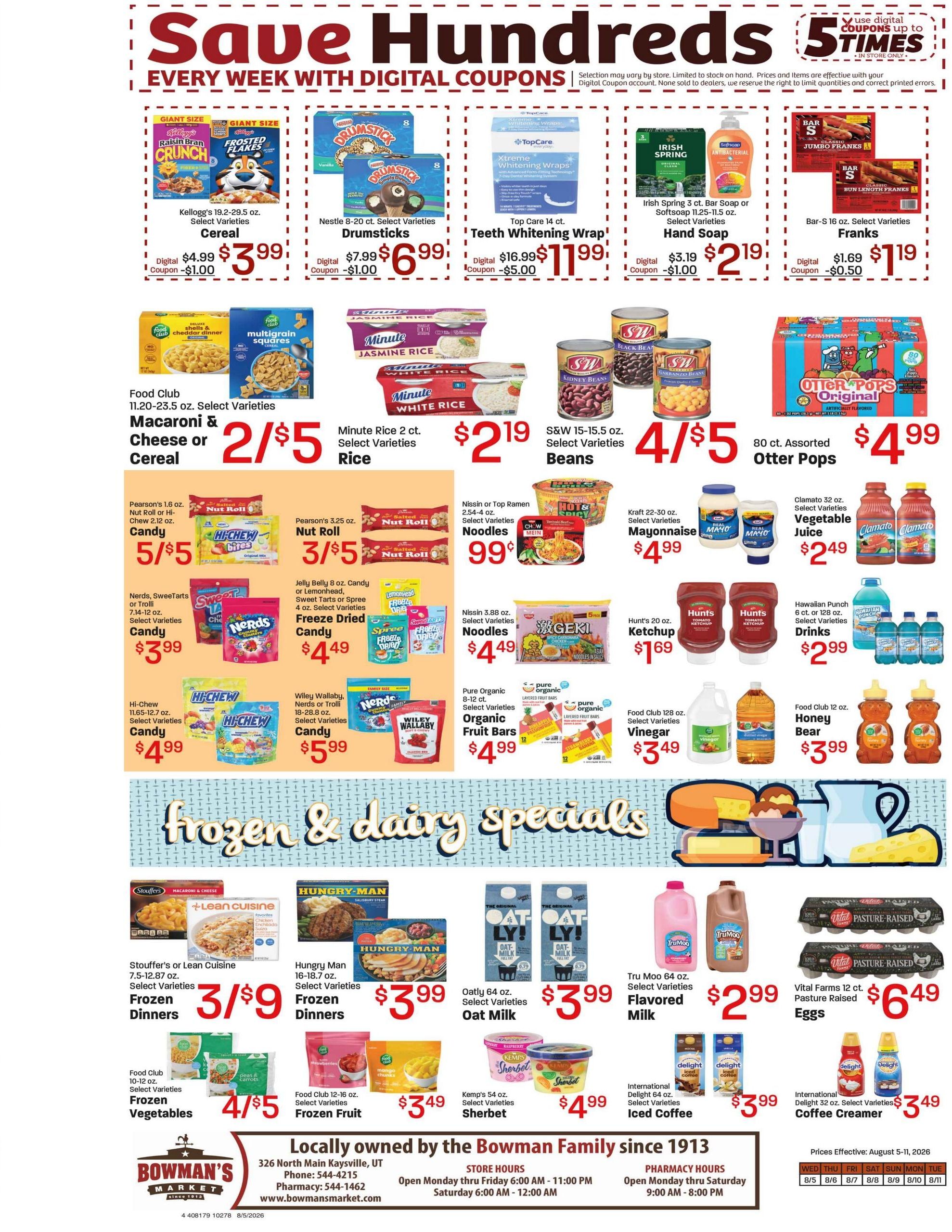 Bowman's Weekly Ad August 5 - 11, 2026