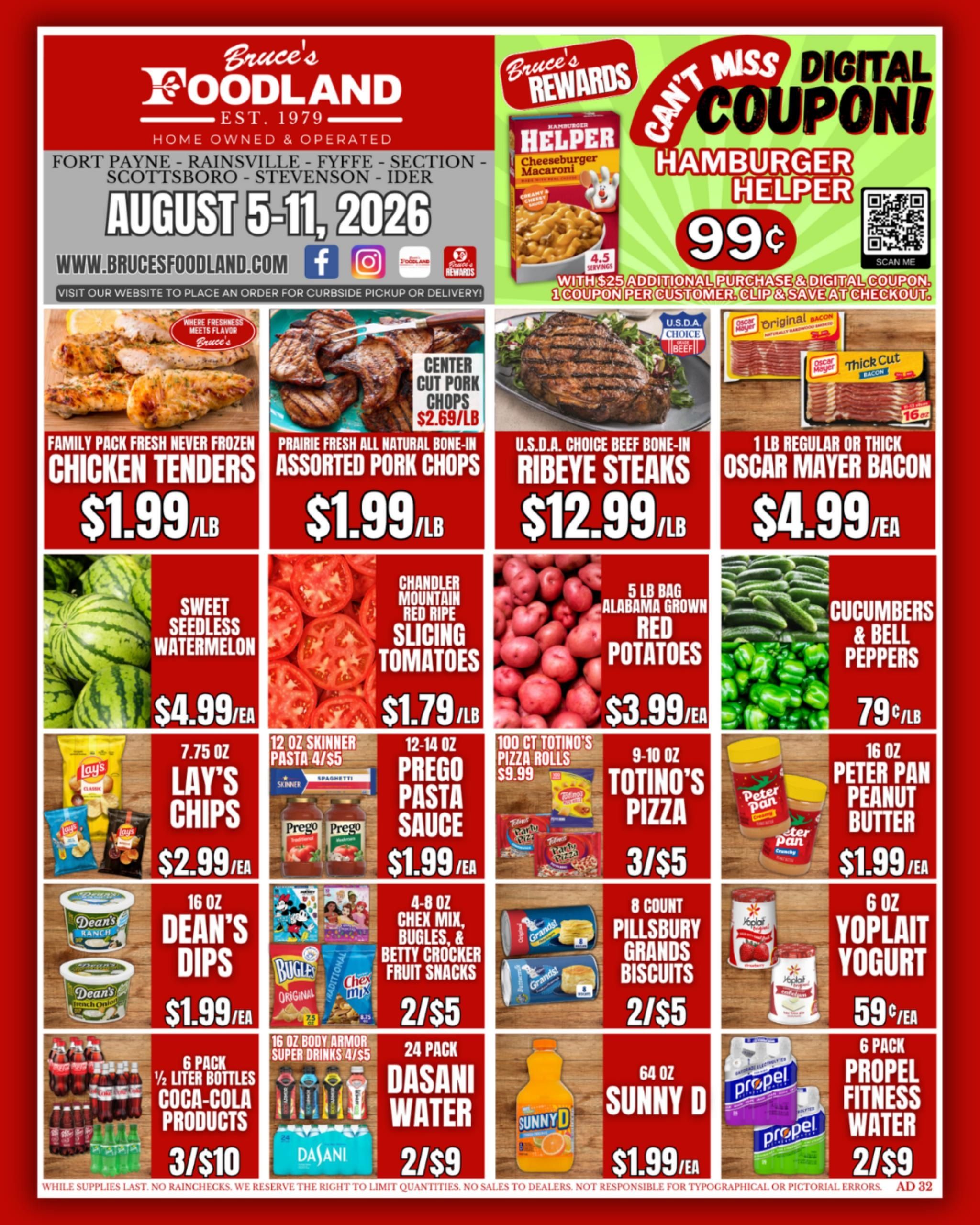Bruce's Foodland (AL, GA, TN) Weekly Ad August 5 - 11, 2026